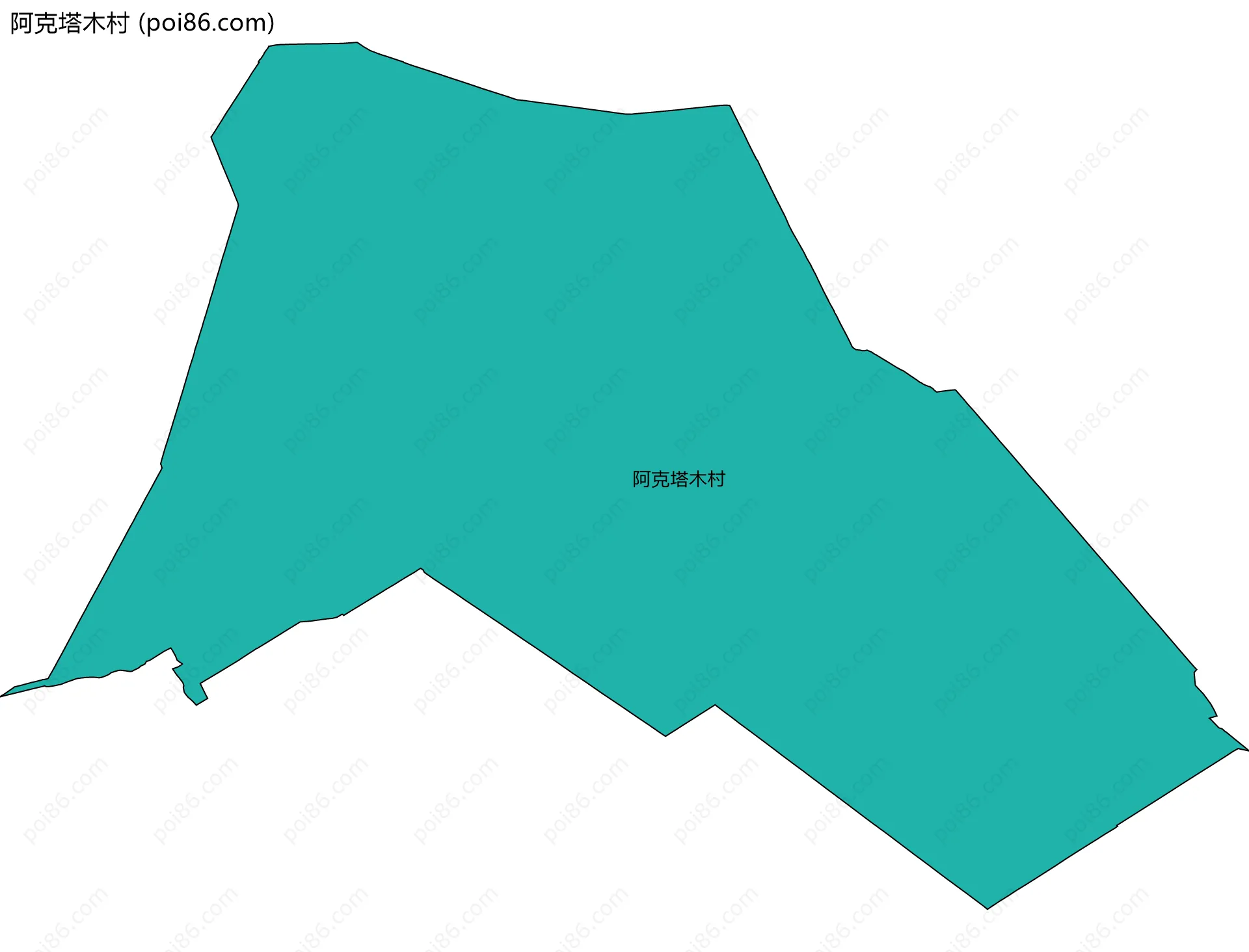 阿克塔木村边界地图
