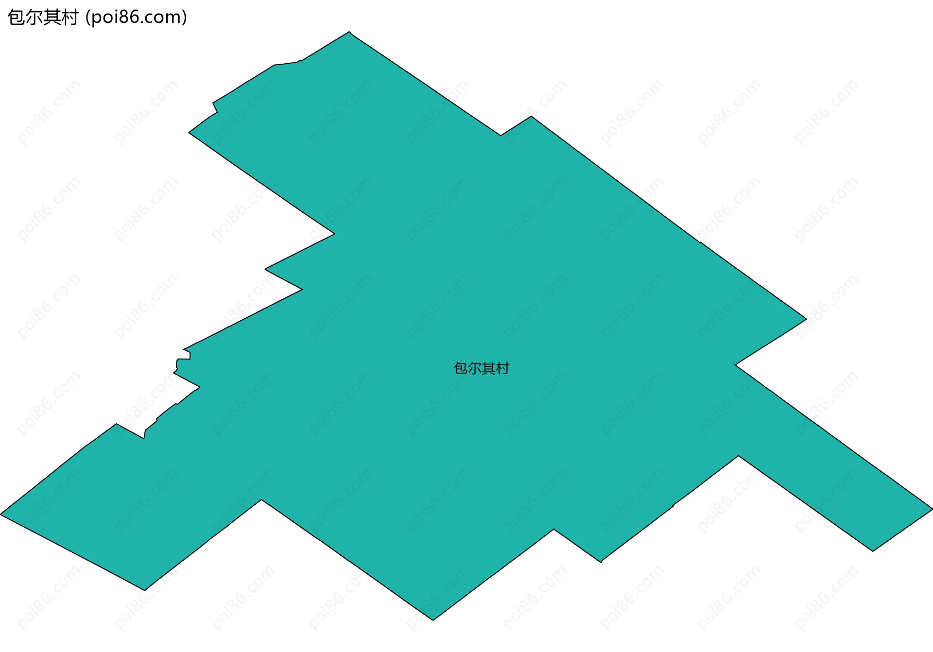 包尔其村边界地图