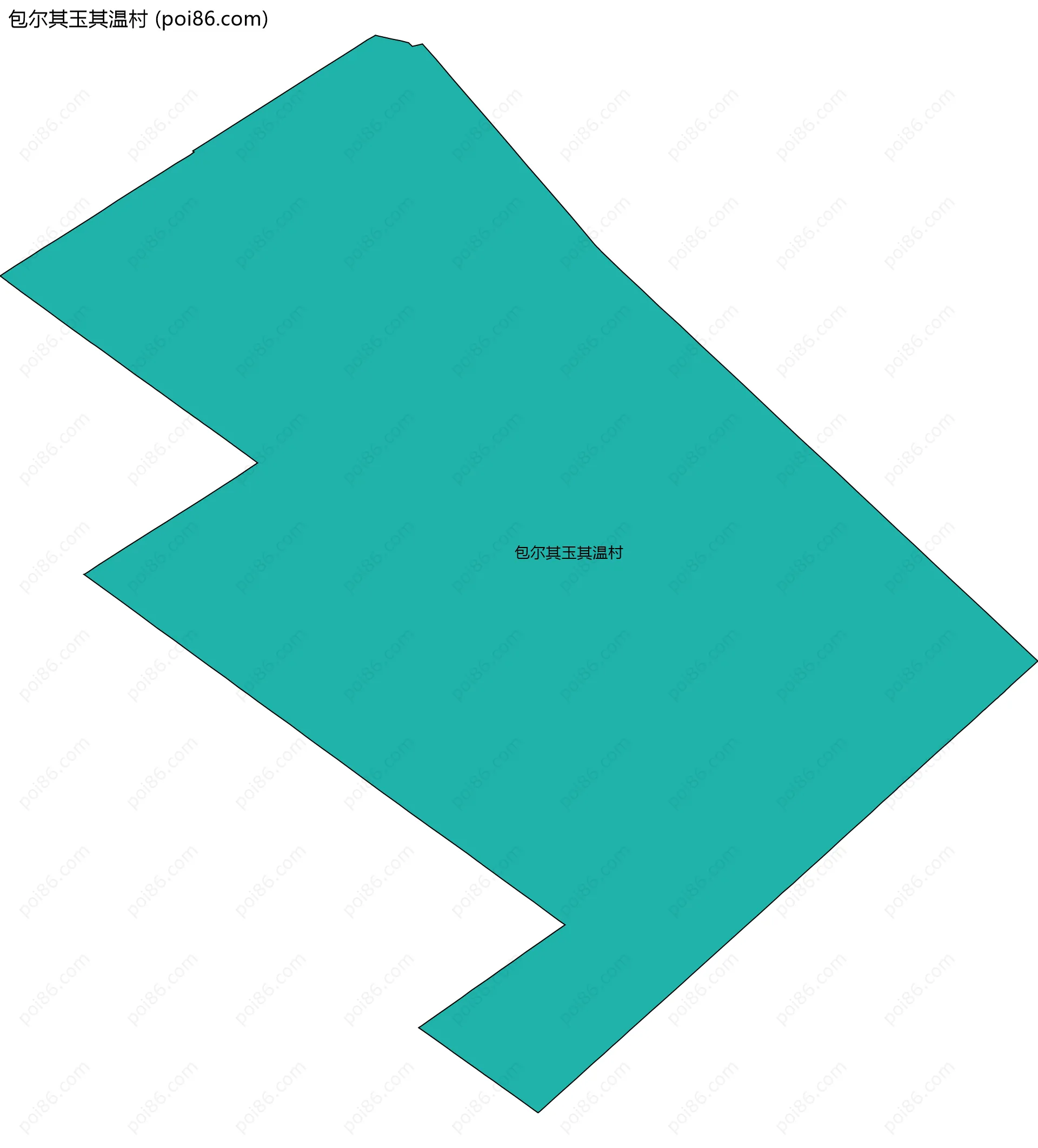 包尔其玉其温村边界地图