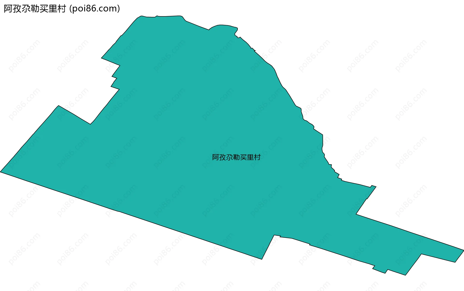 阿孜尕勒买里村边界地图