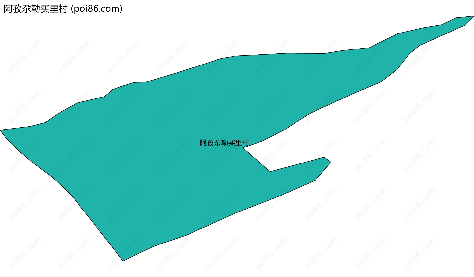 阿孜尕勒买里村边界地图