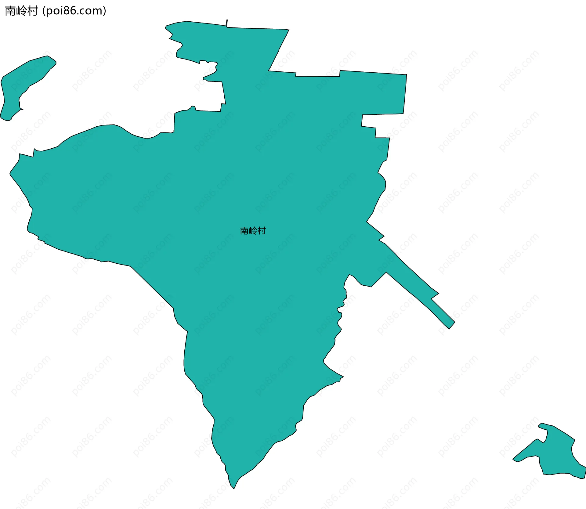 南岭村边界地图