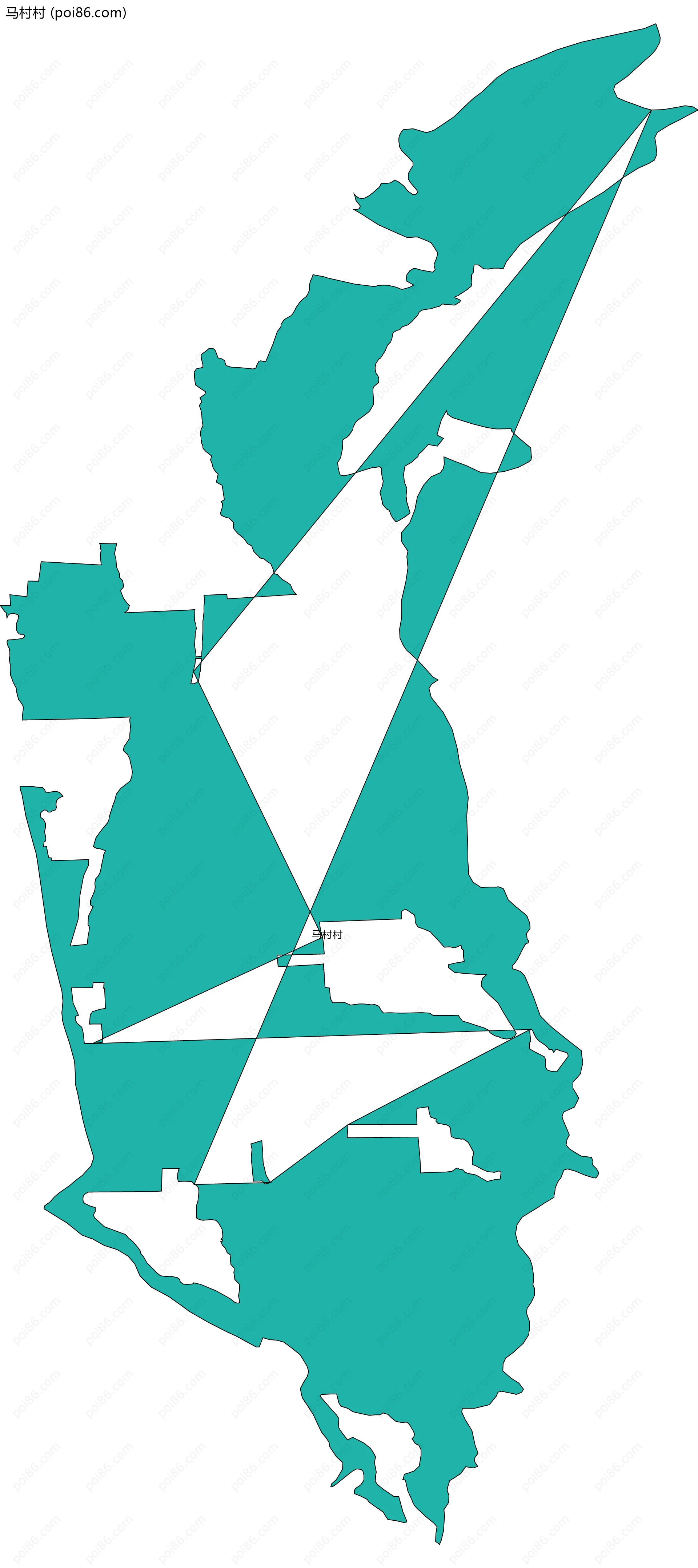 马村村边界地图