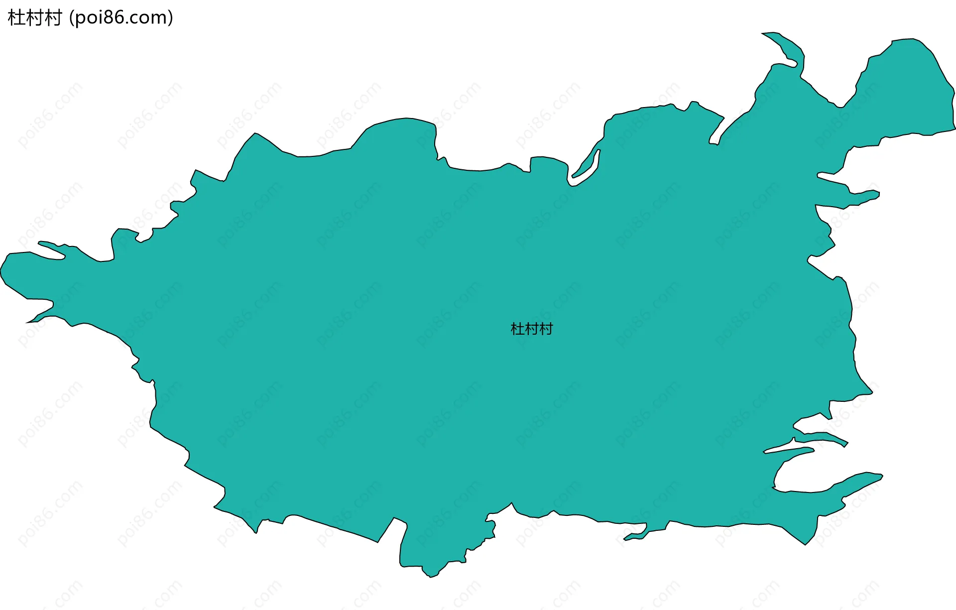 杜村村边界地图