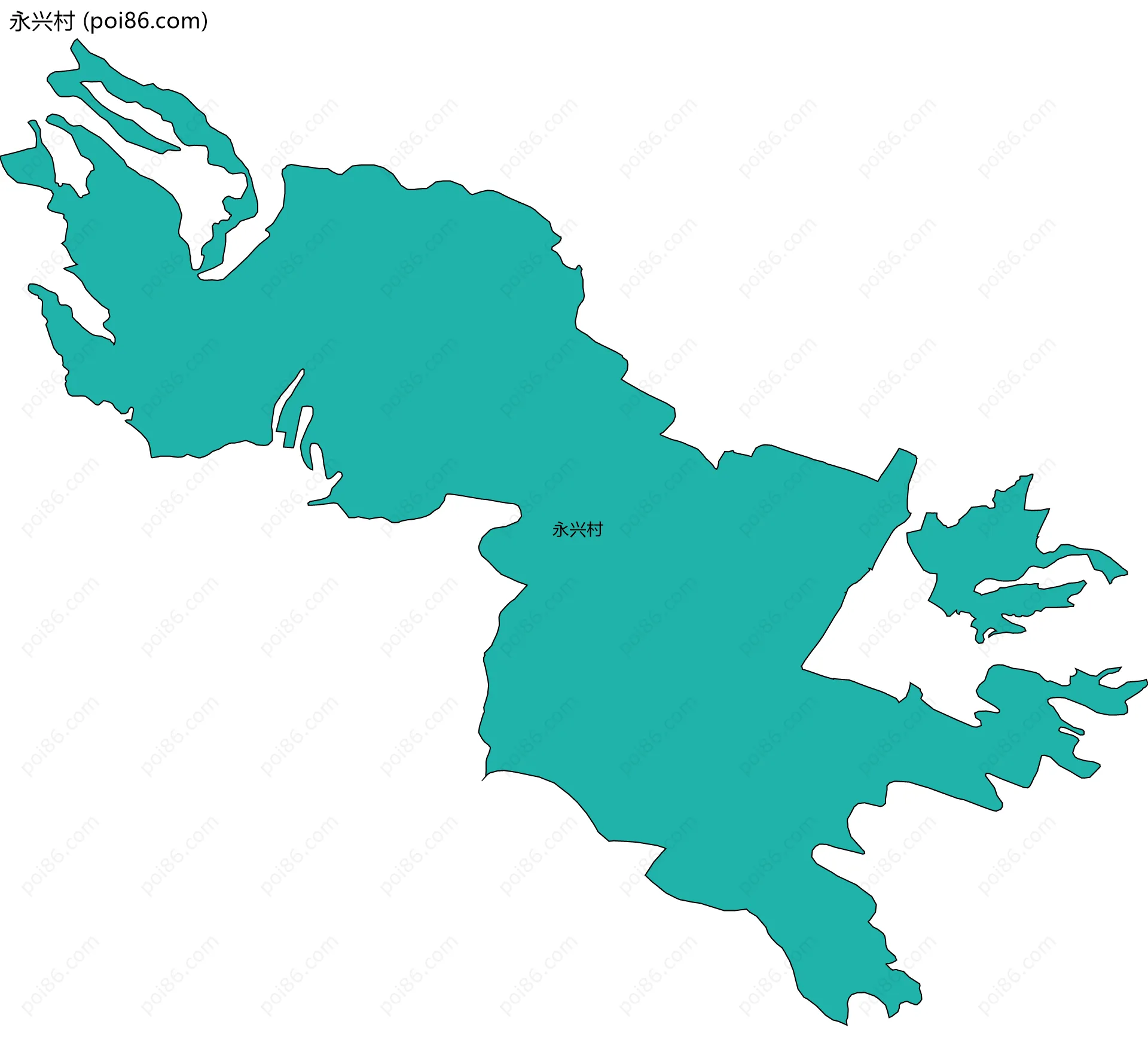 永兴村边界地图