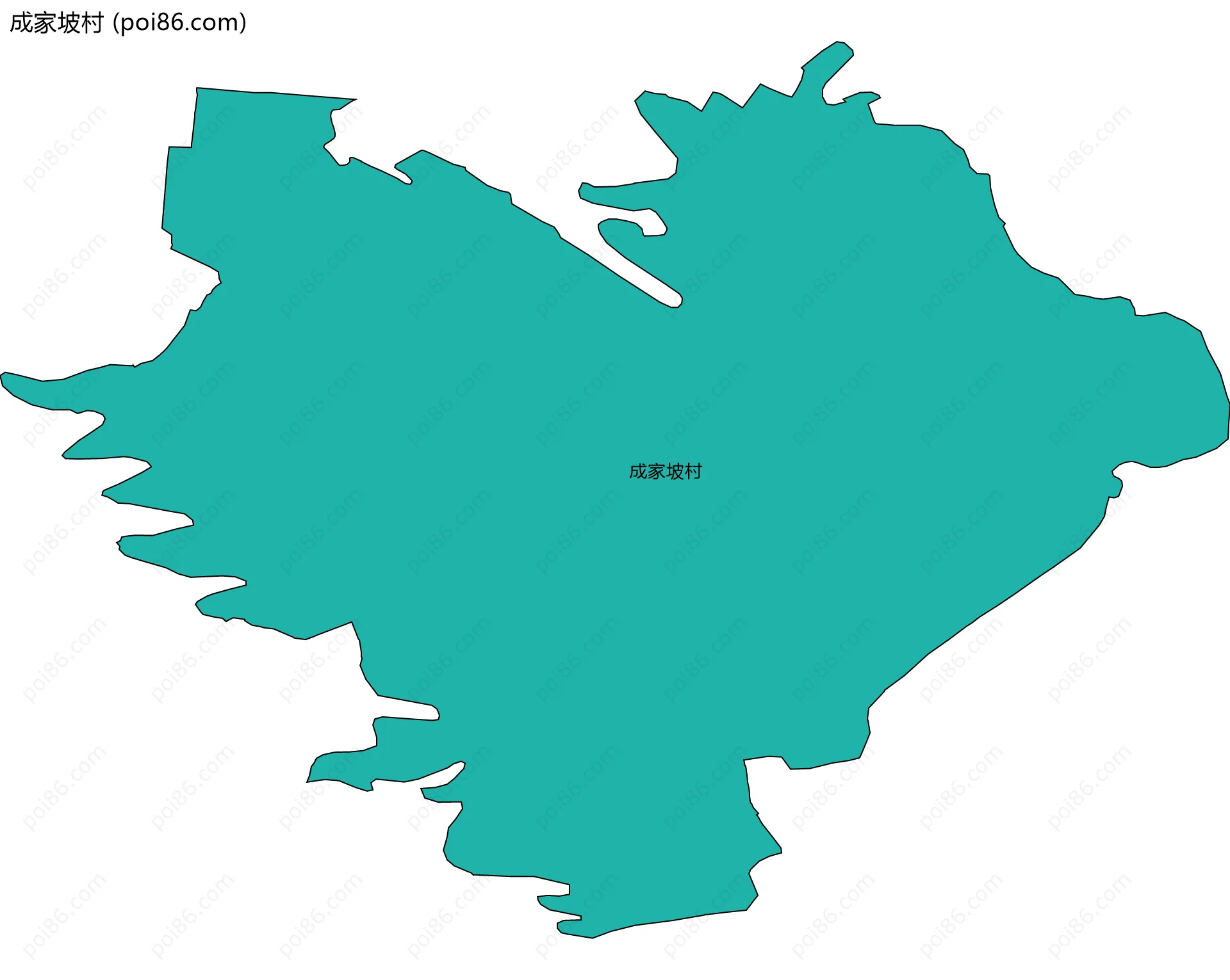 成家坡村边界地图