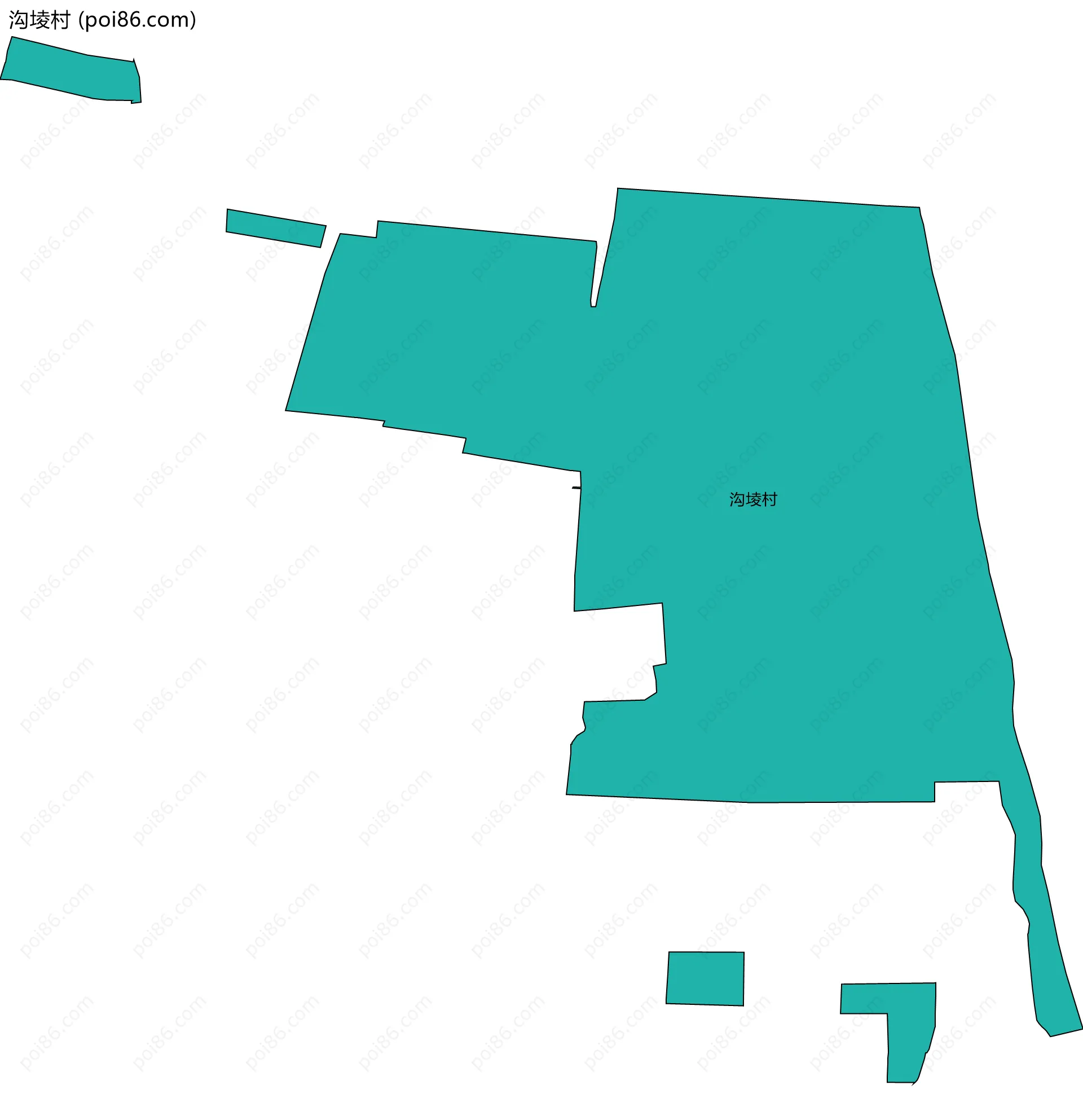 沟堎村边界地图