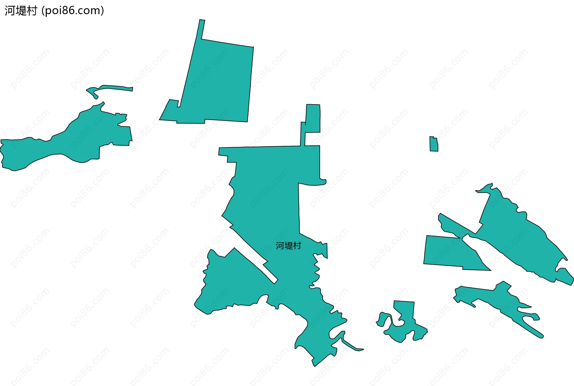 河堤村边界地图