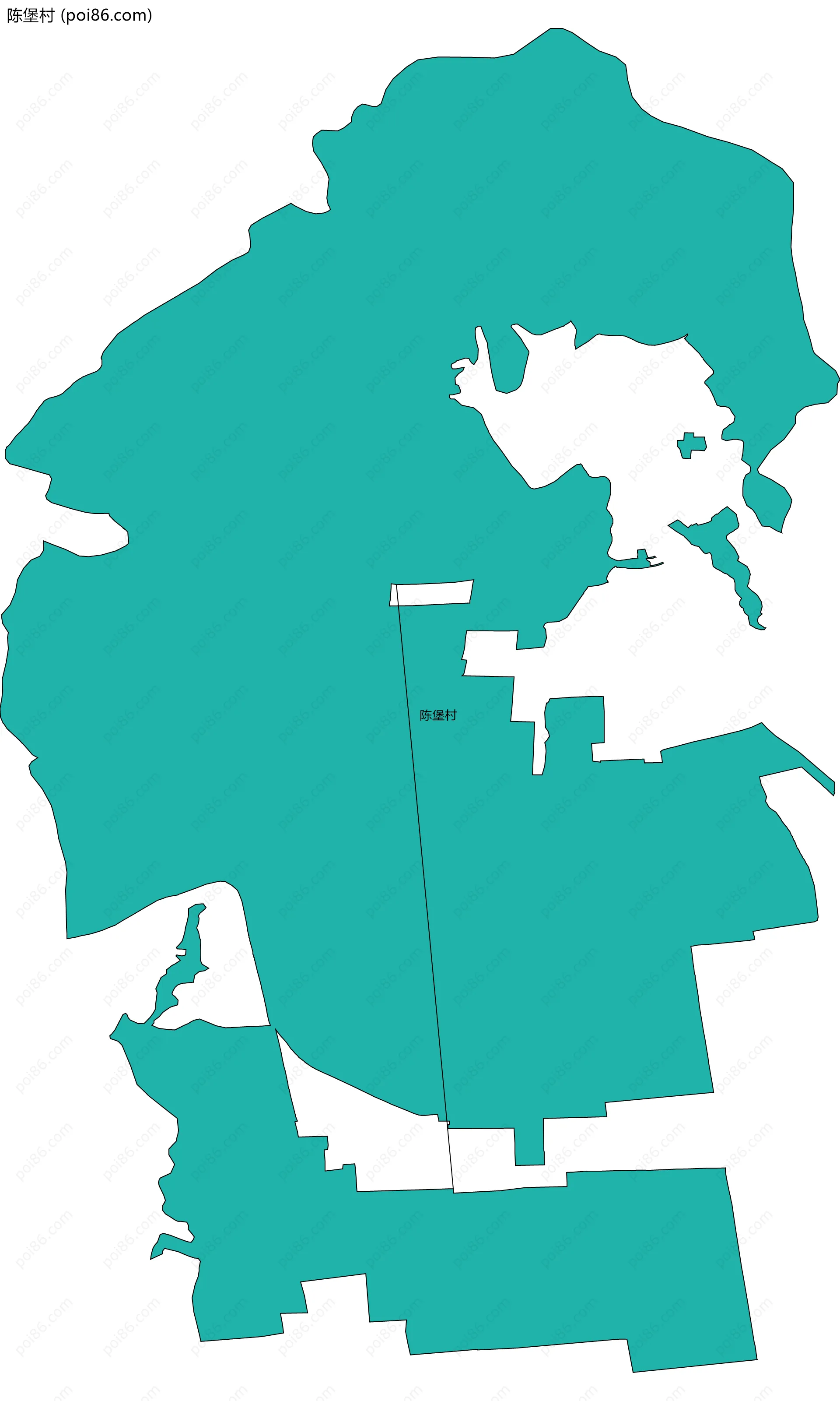 陈堡村边界地图