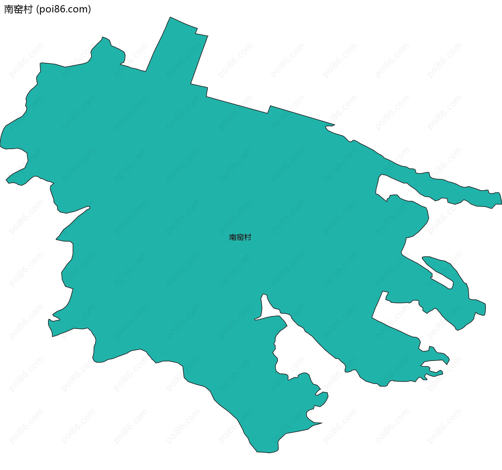 南窑村边界地图