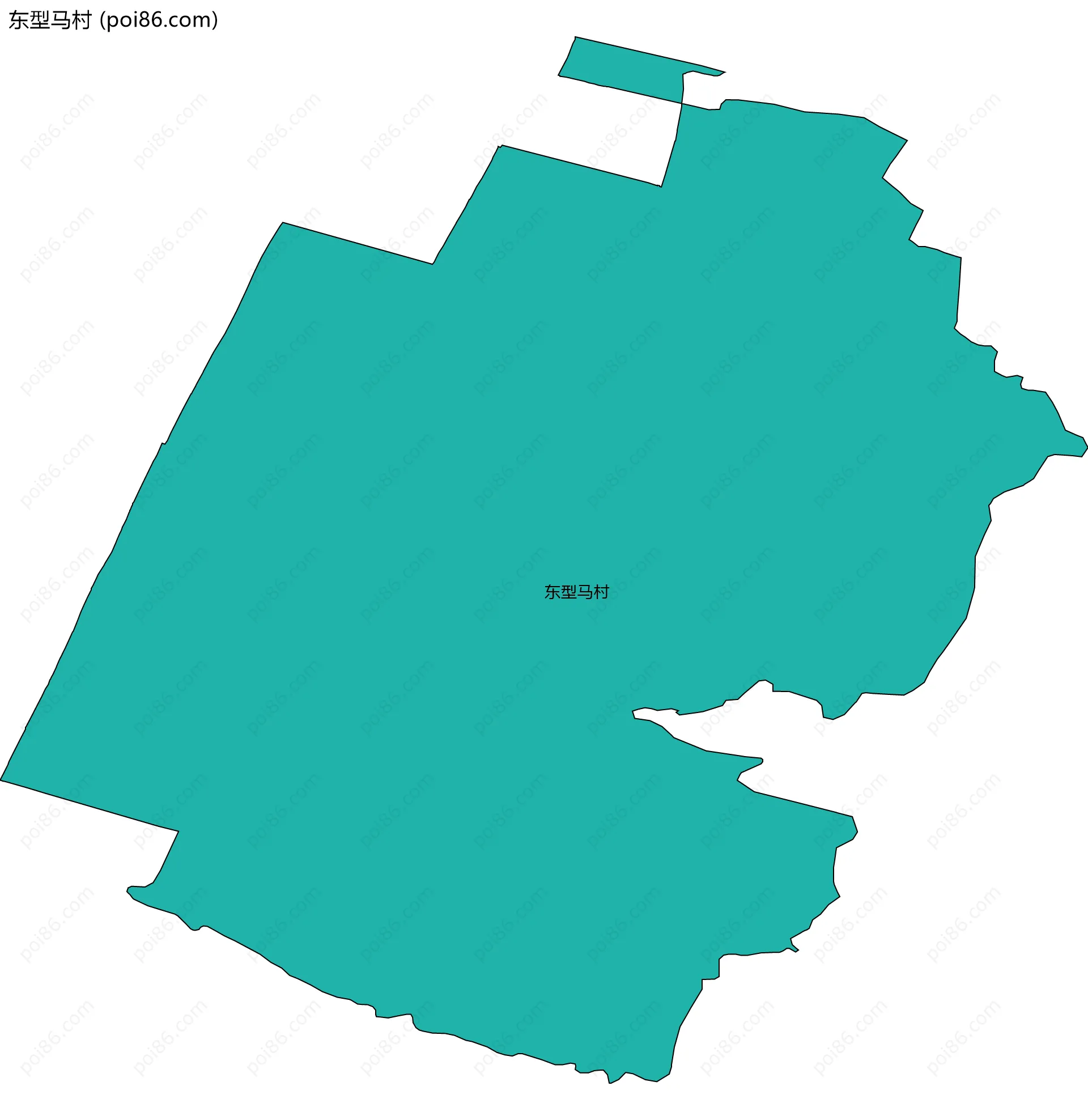 东型马村边界地图