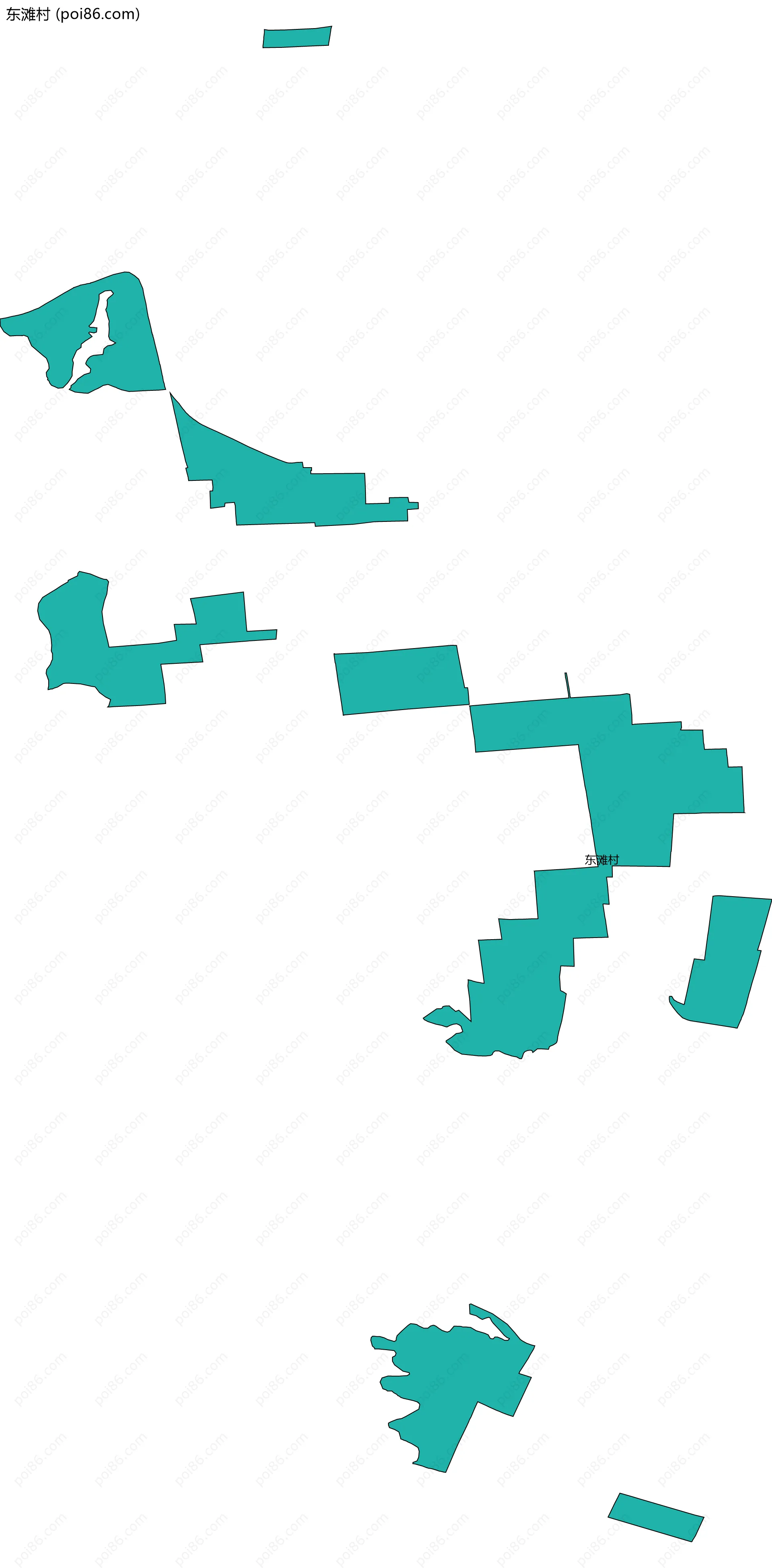 东滩村边界地图