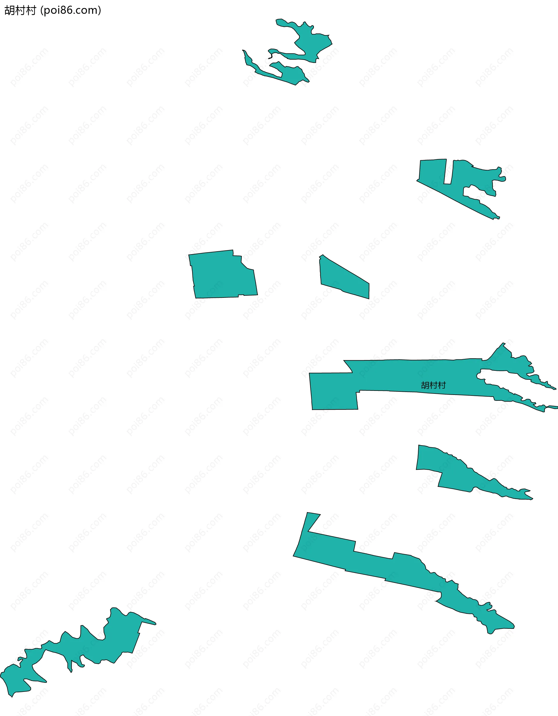 胡村村边界地图