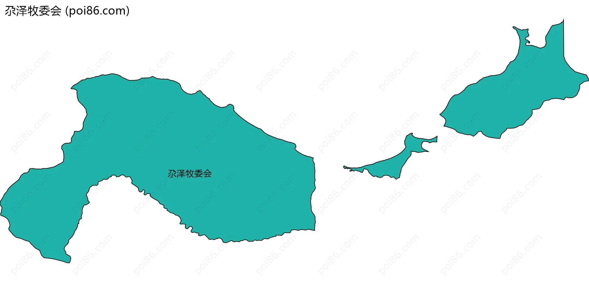 尕泽牧委会边界地图