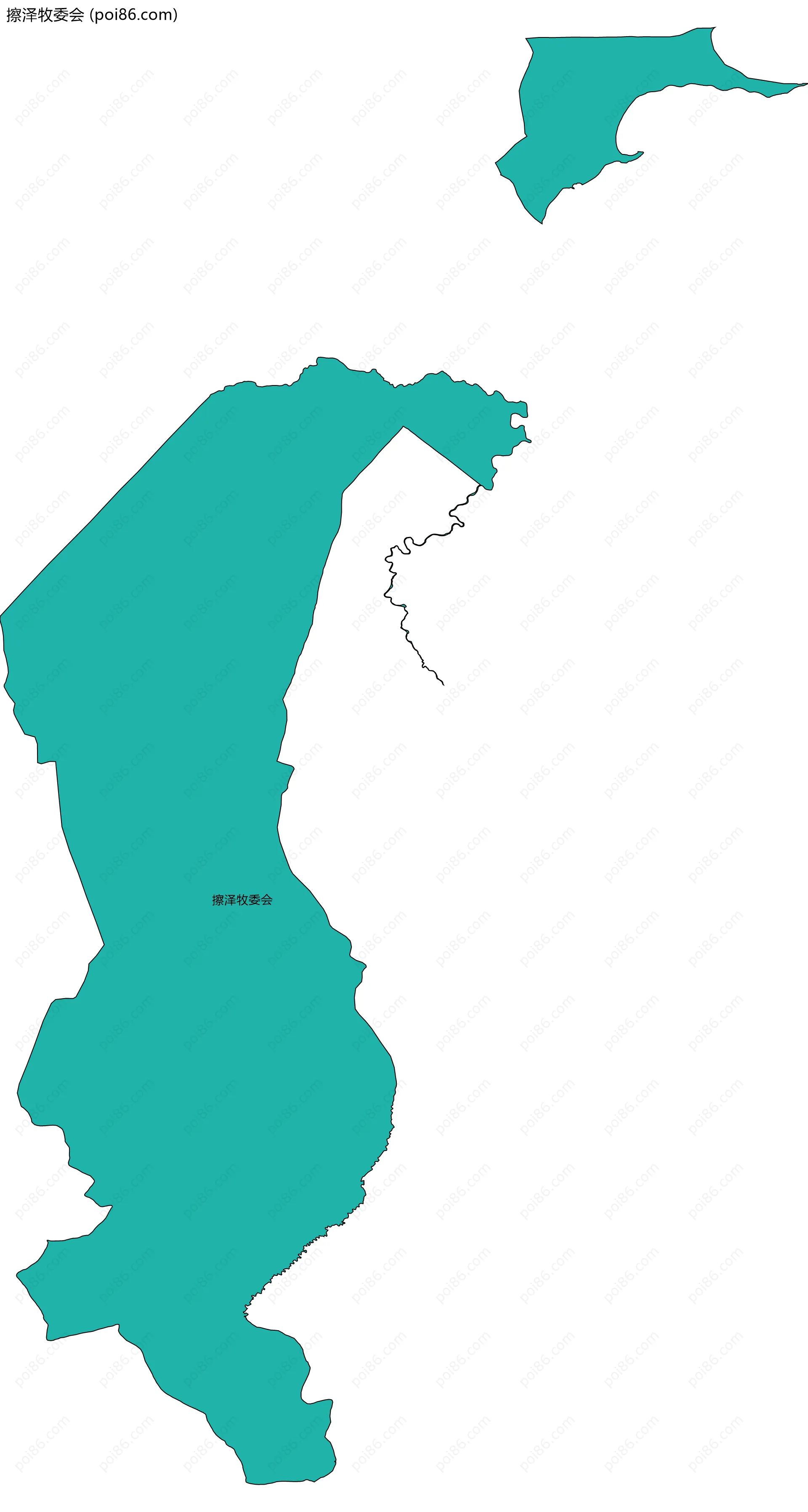 擦泽牧委会边界地图