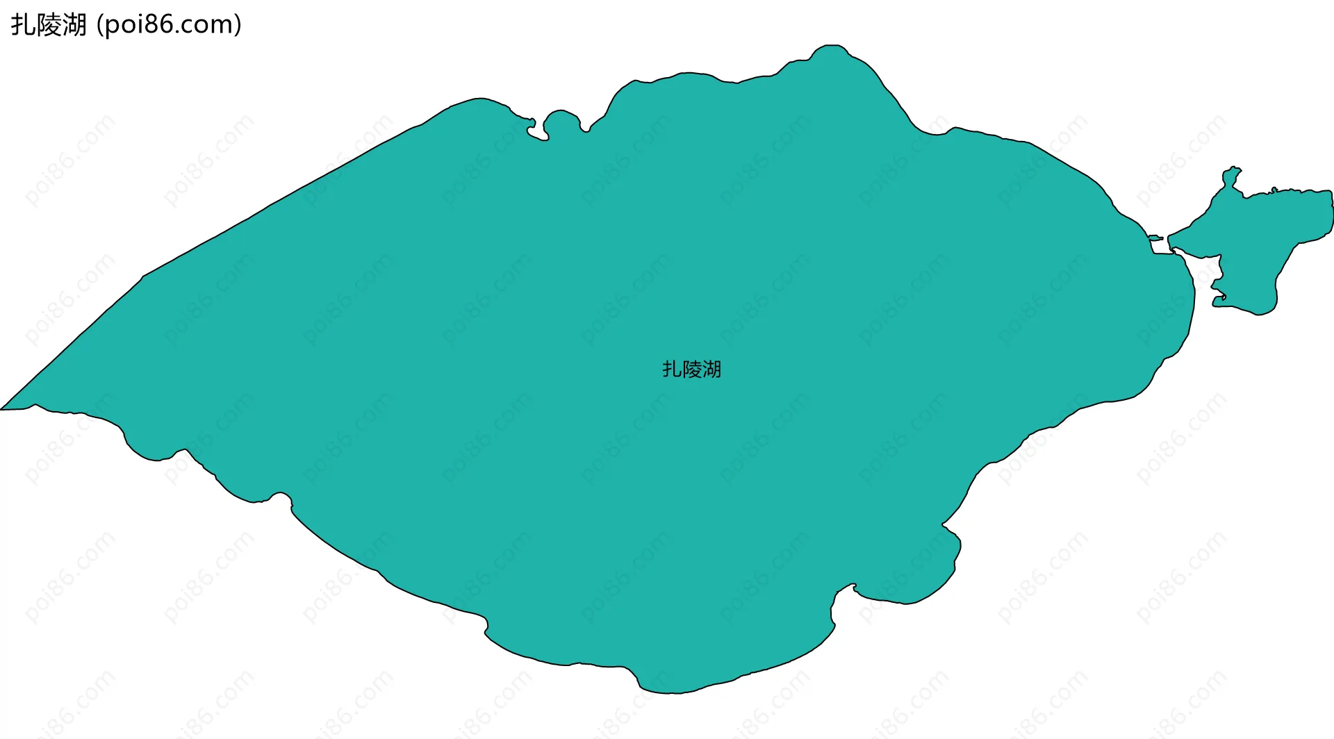 扎陵湖边界地图