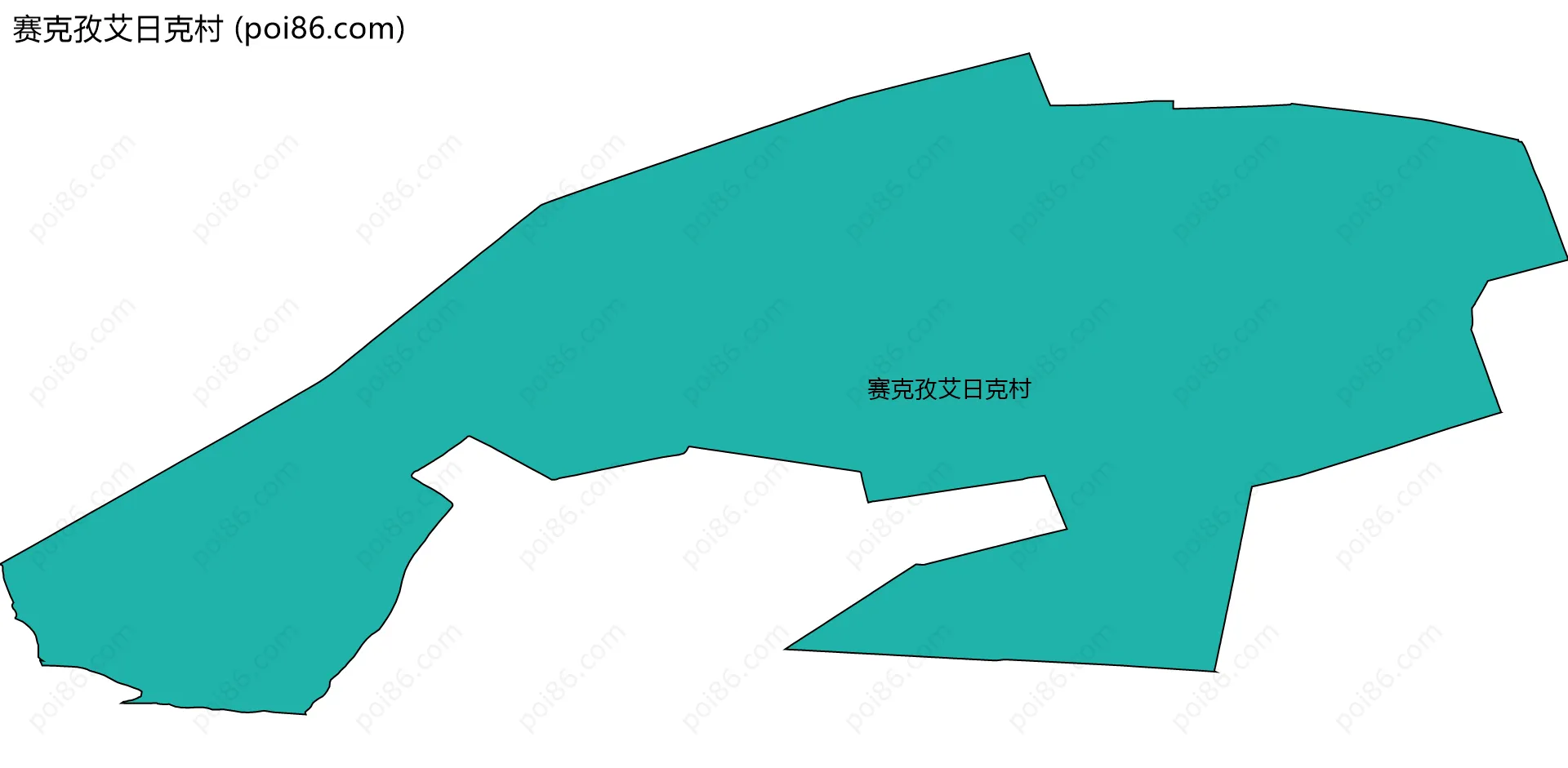 赛克孜艾日克村边界地图