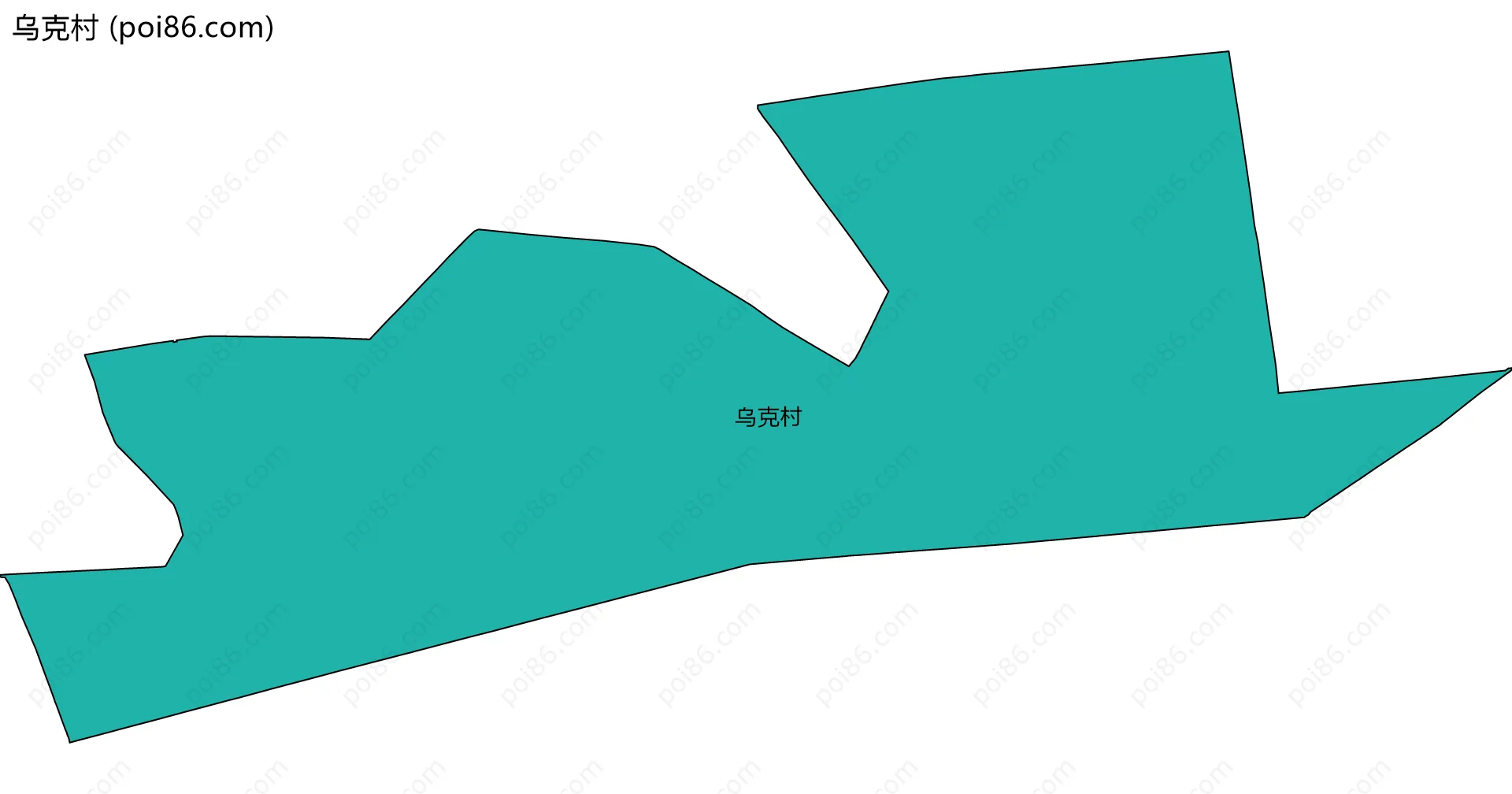 乌克村边界地图