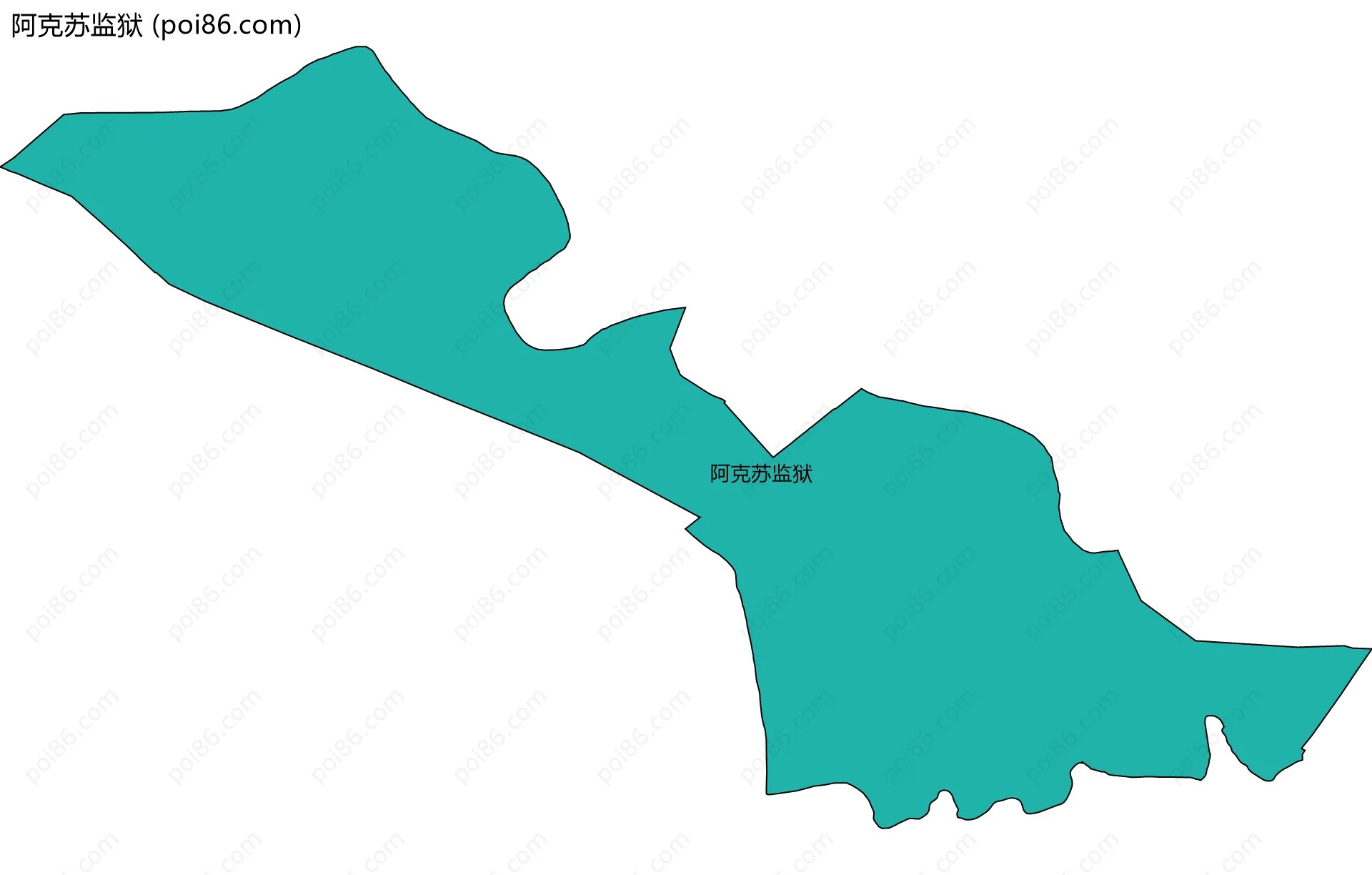 阿克苏监狱边界地图(五级行政区划)
