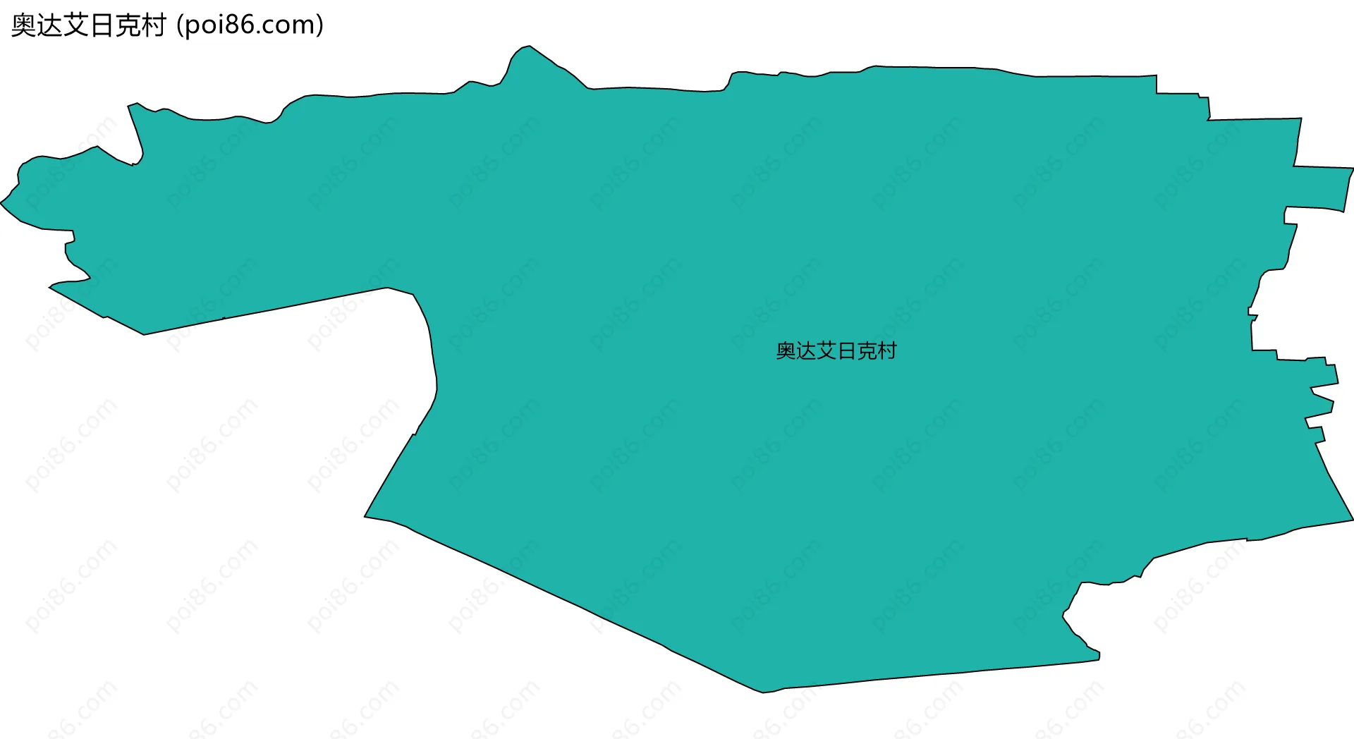 奥达艾日克村边界地图