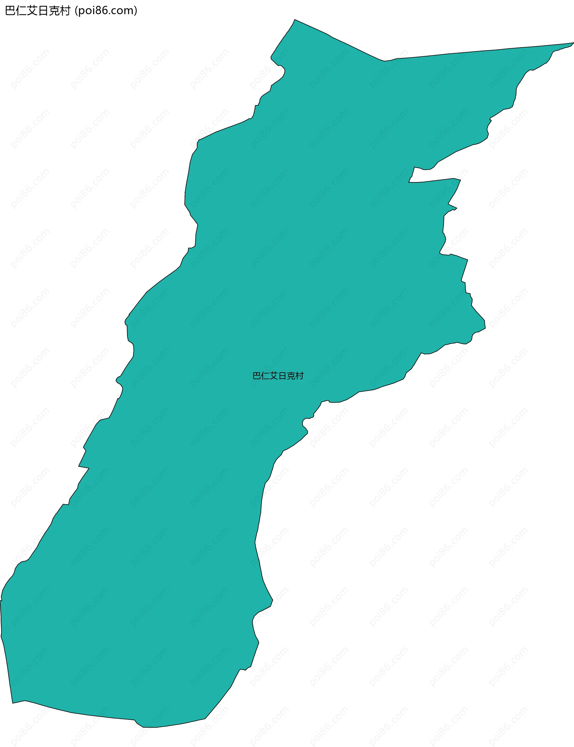 巴仁艾日克村边界地图