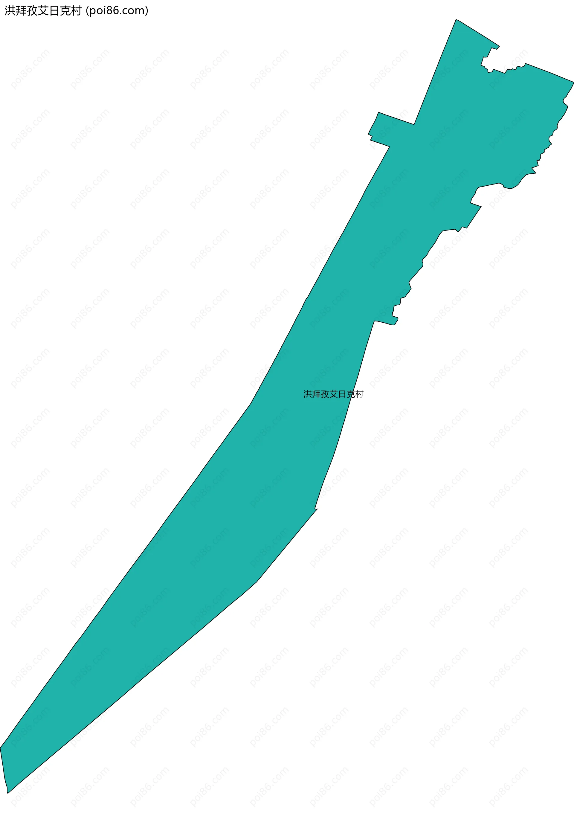 洪拜孜艾日克村边界地图