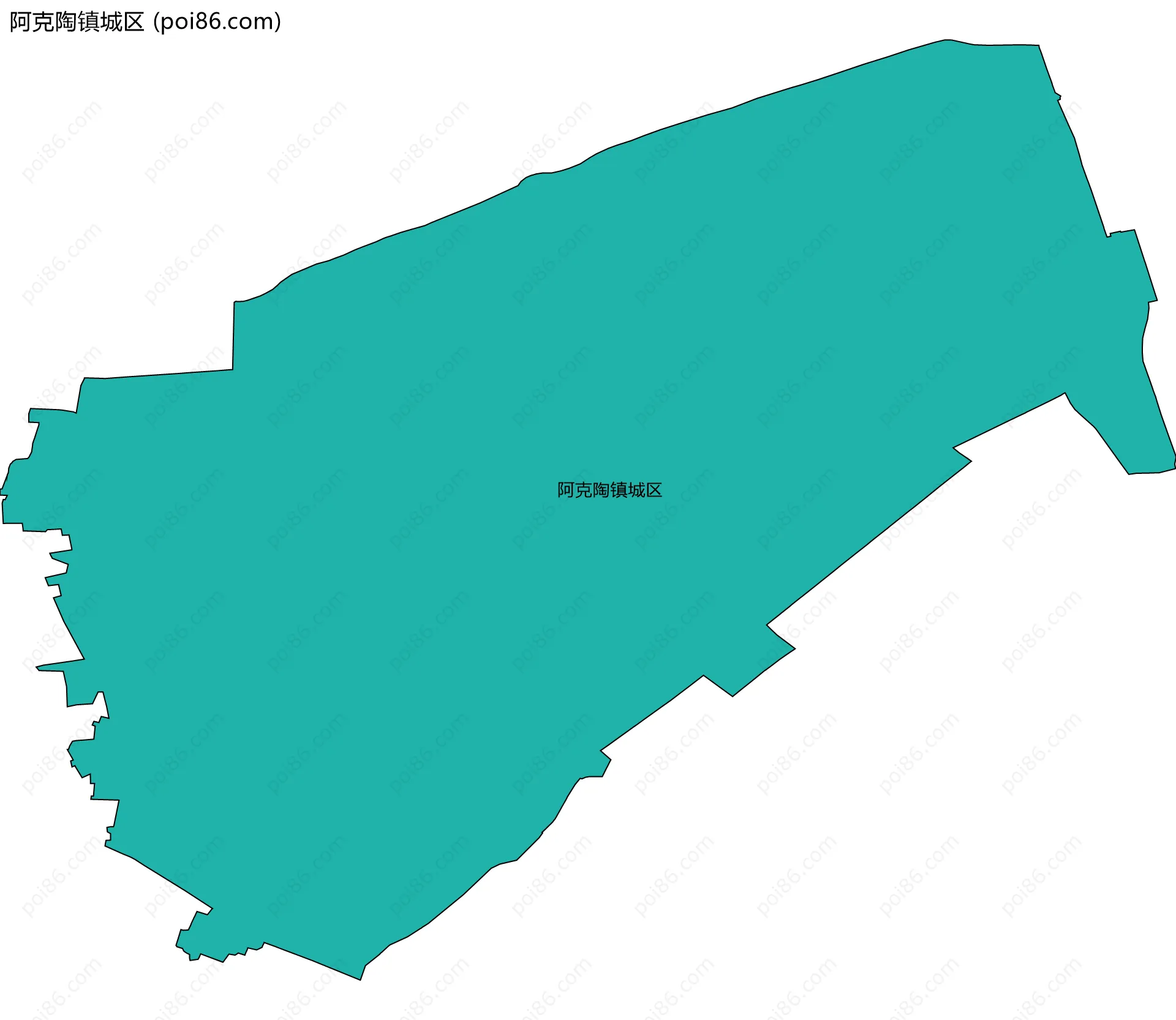 阿克陶镇城区边界地图