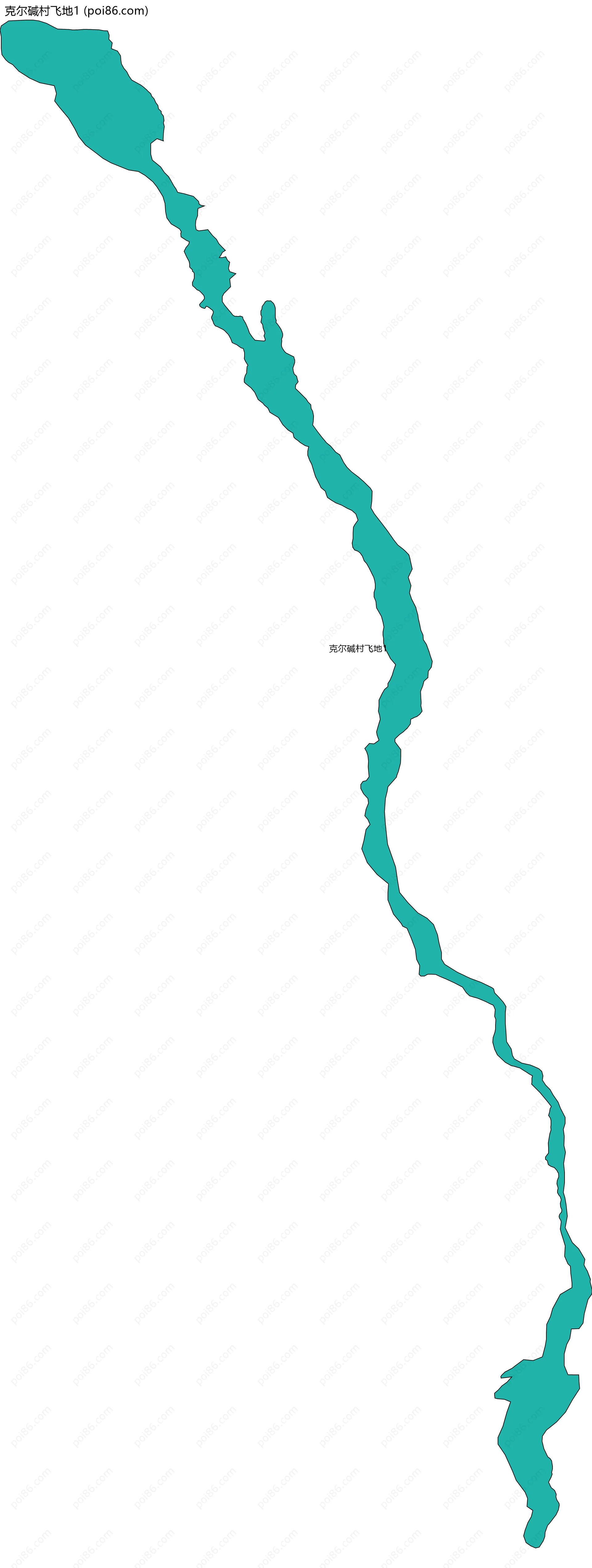 克尔碱村飞地1边界地图