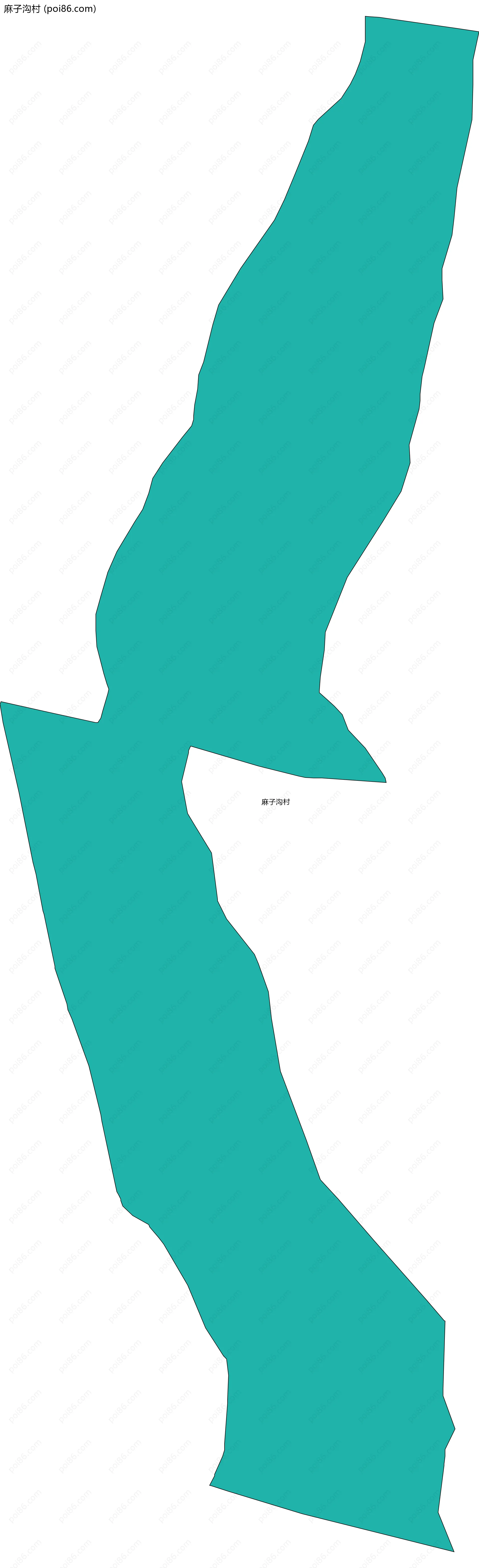 麻子沟村边界地图