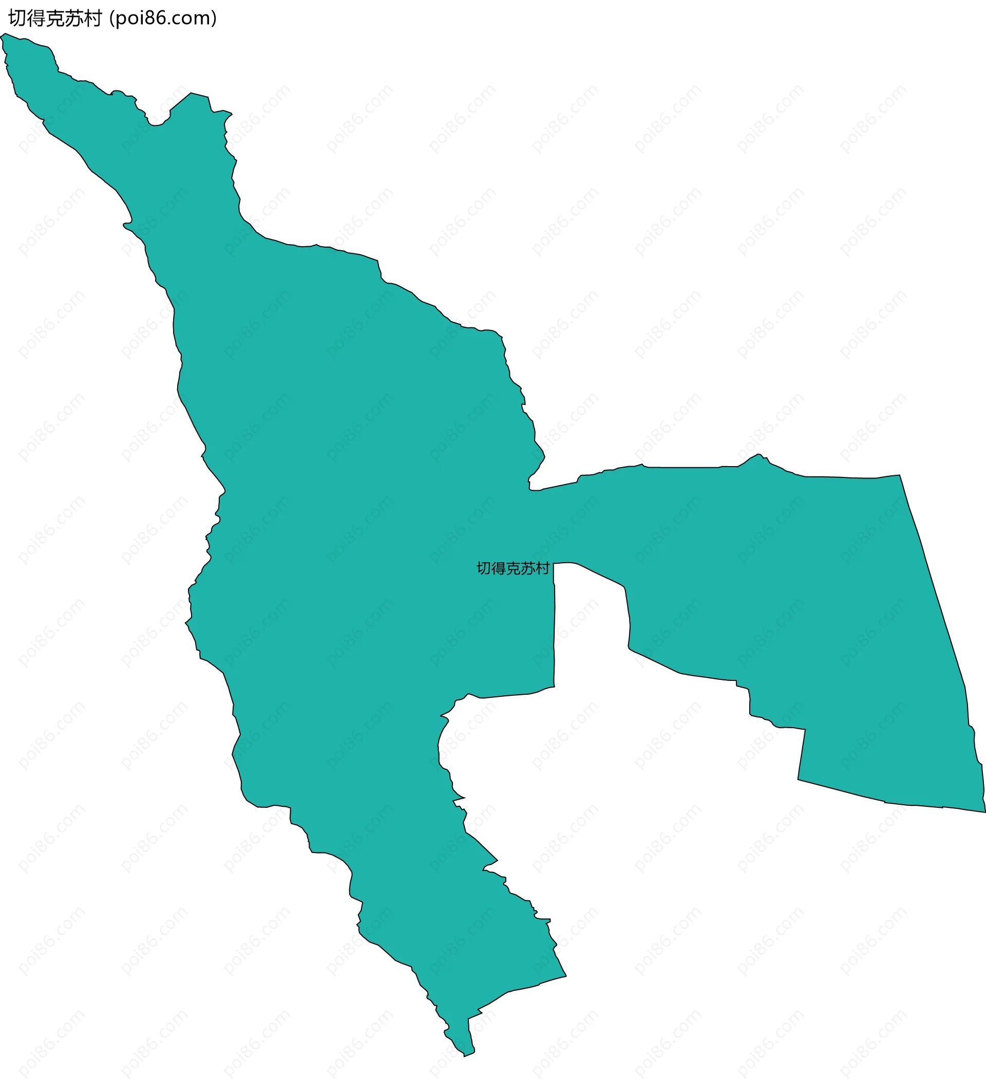 切得克苏村边界地图
