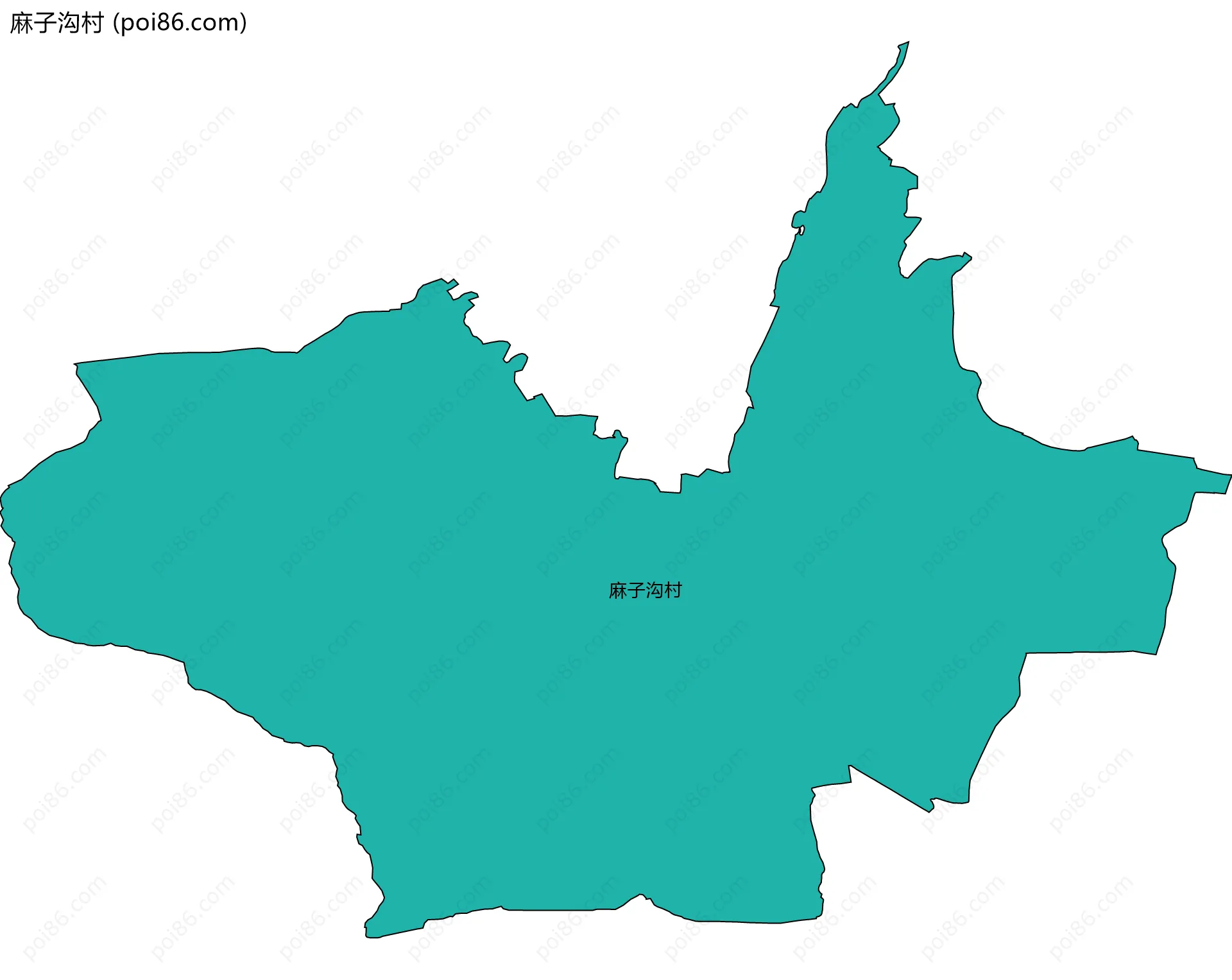 麻子沟村边界地图