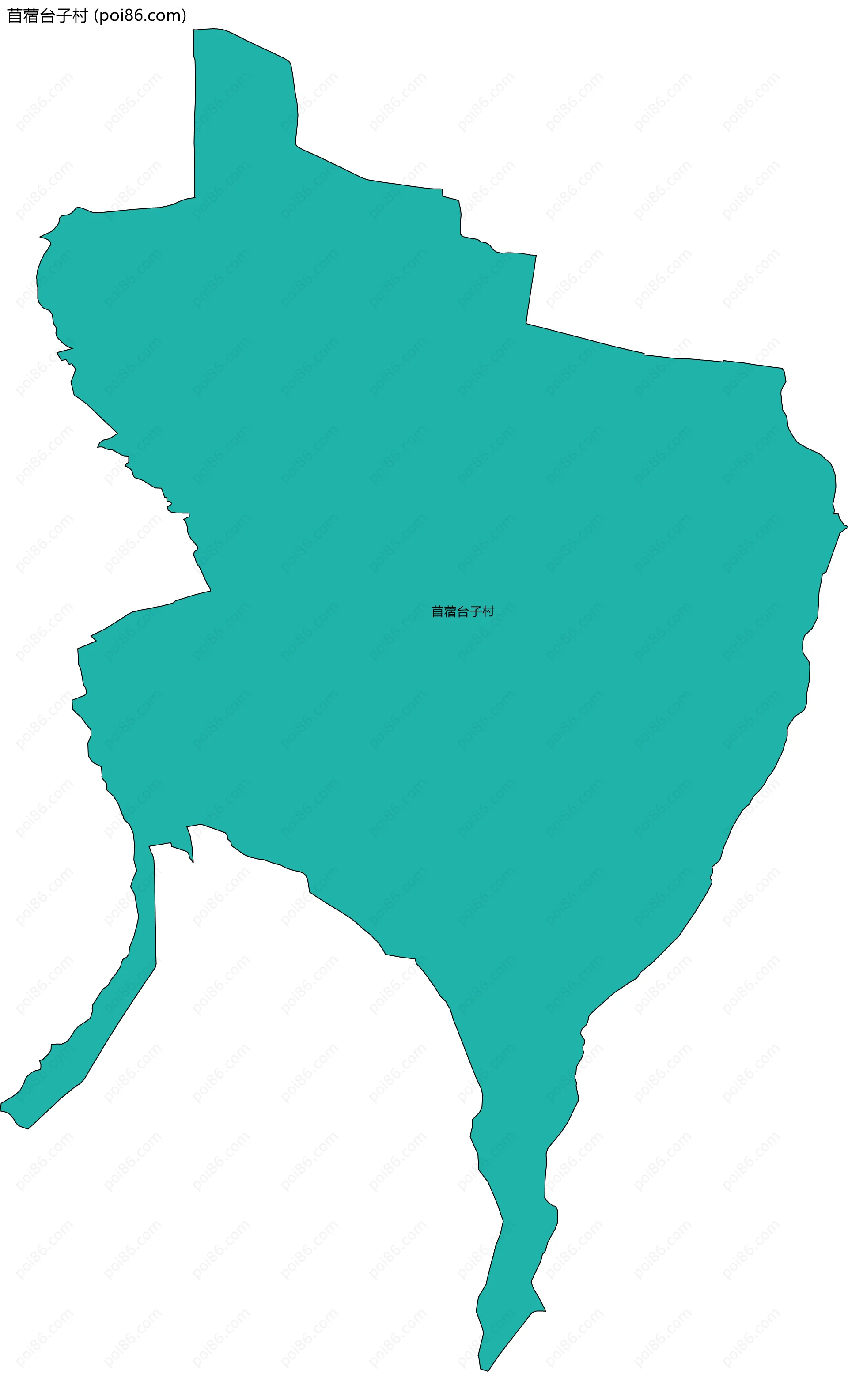 苜蓿台子村边界地图