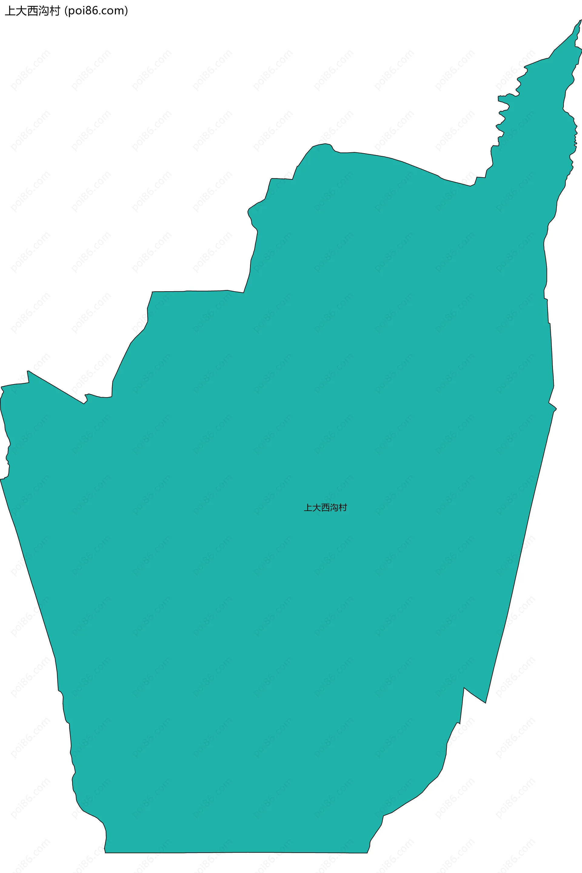 上大西沟村边界地图