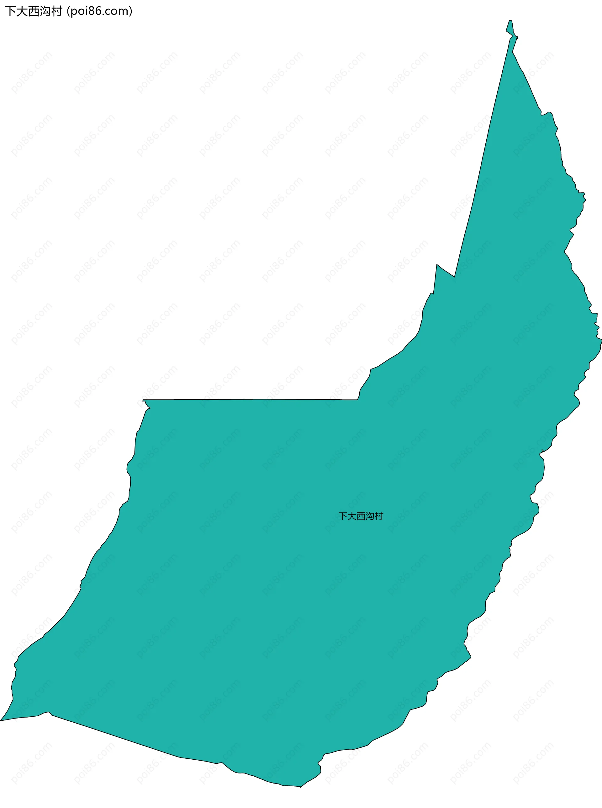 下大西沟村边界地图