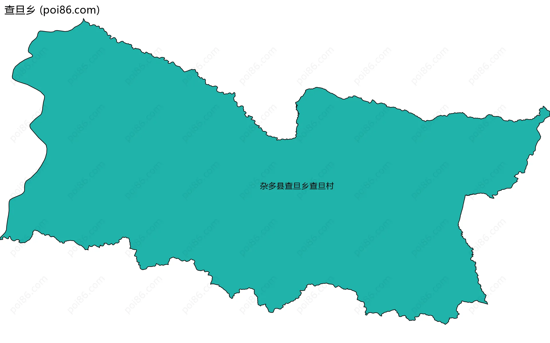 查旦乡边界地图(五级行政区划)