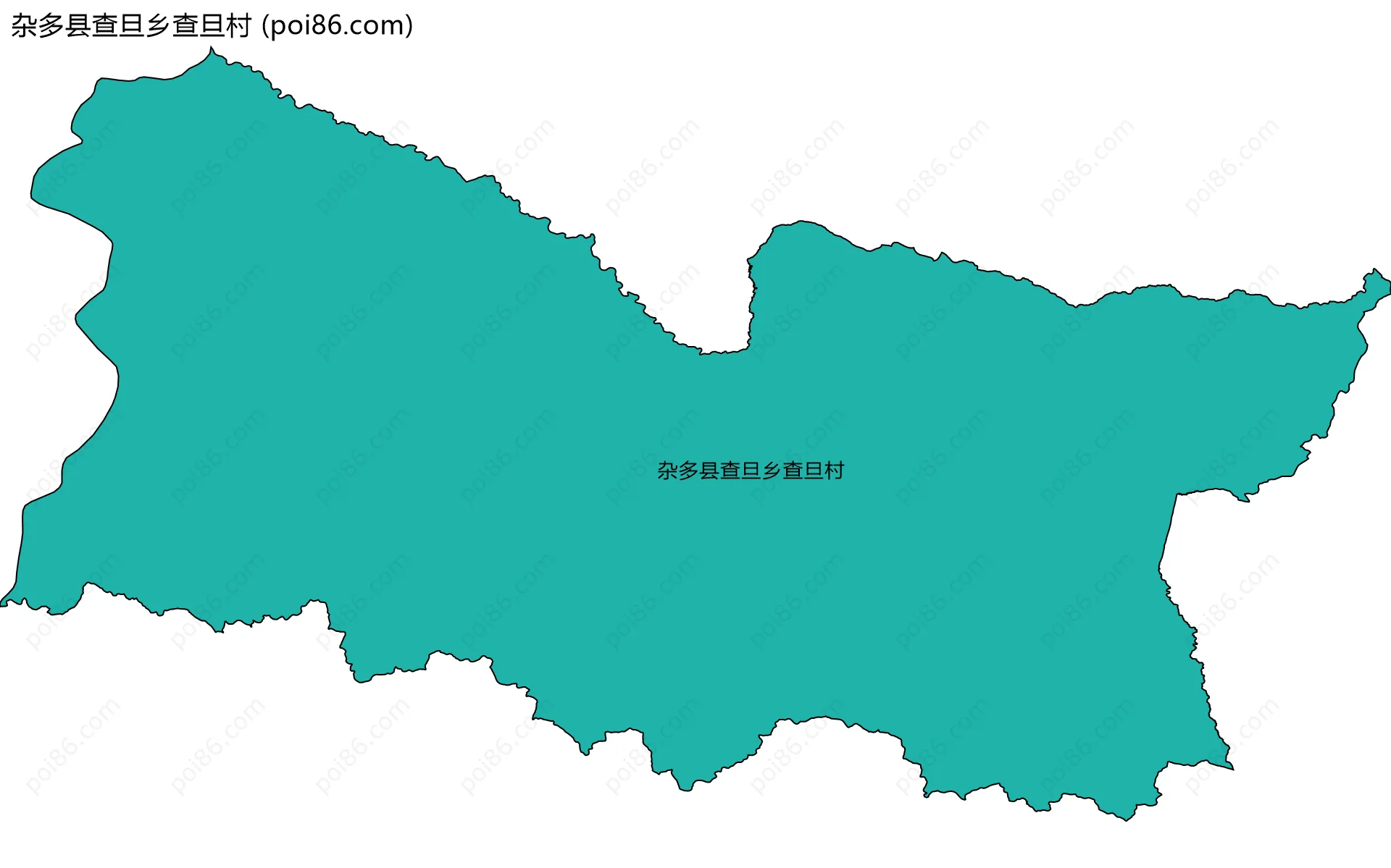 杂多县查旦乡查旦村边界地图
