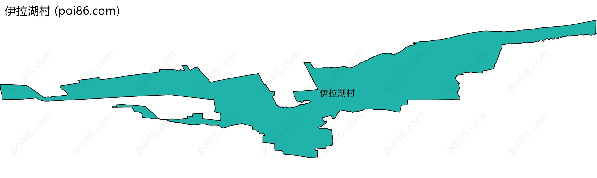 伊拉湖村边界地图