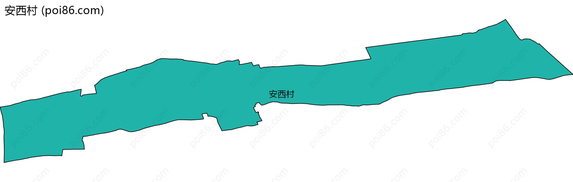 安西村边界地图