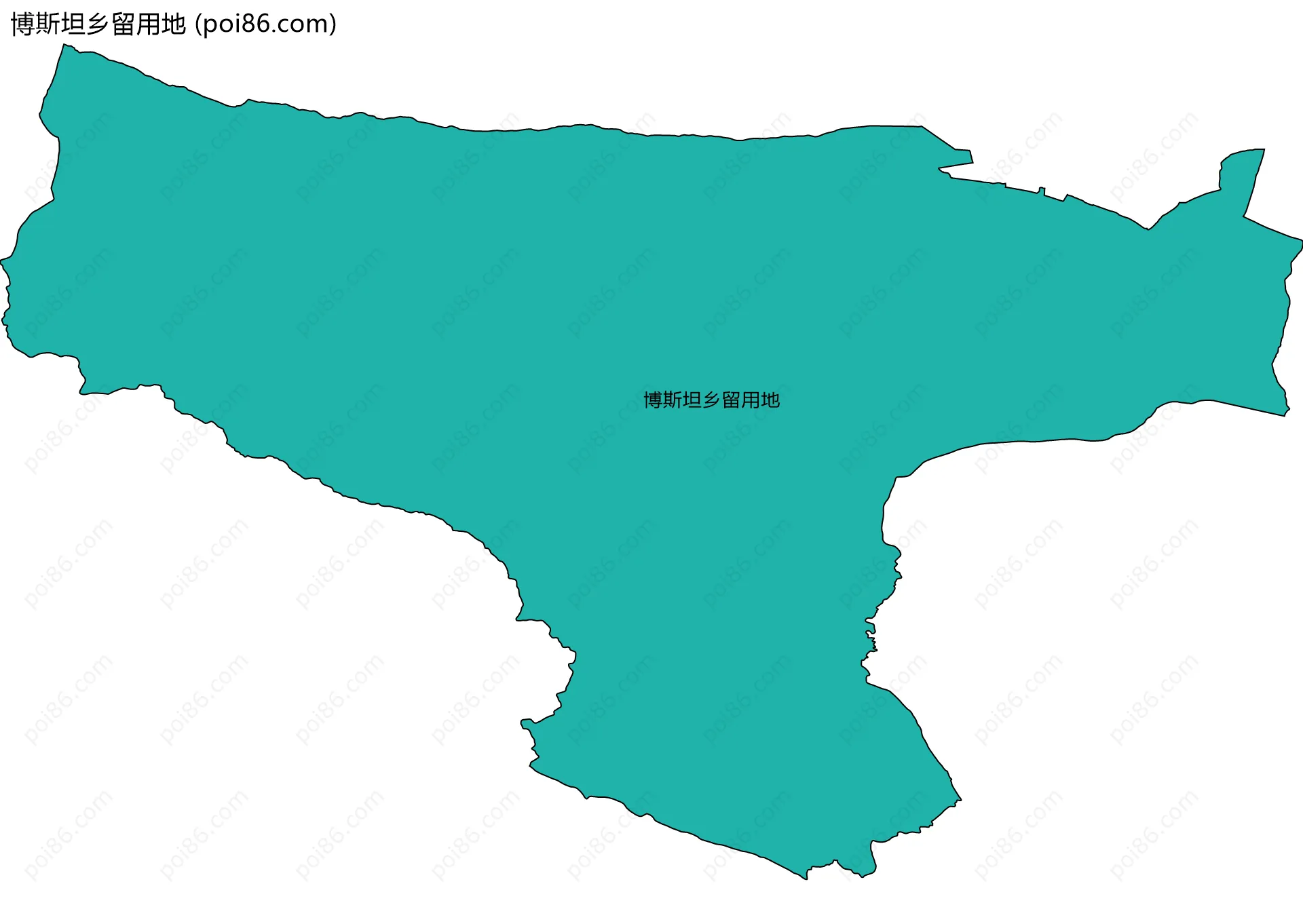 博斯坦乡留用地边界地图