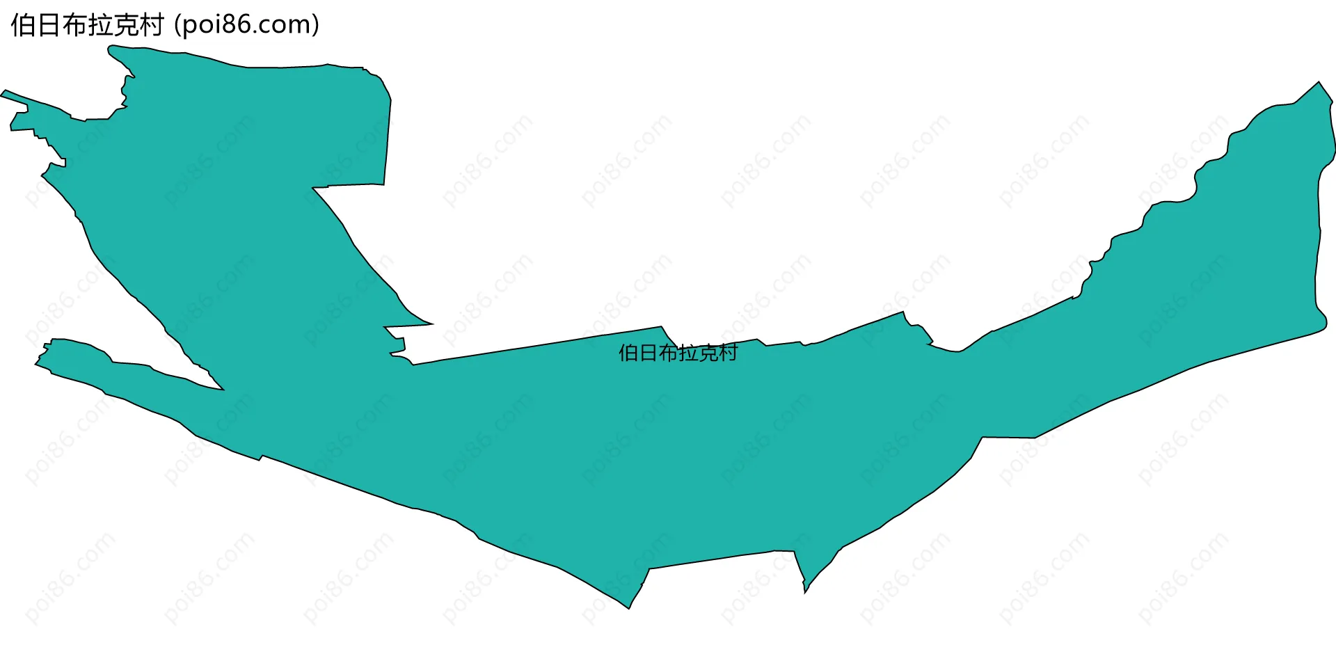 伯日布拉克村边界地图