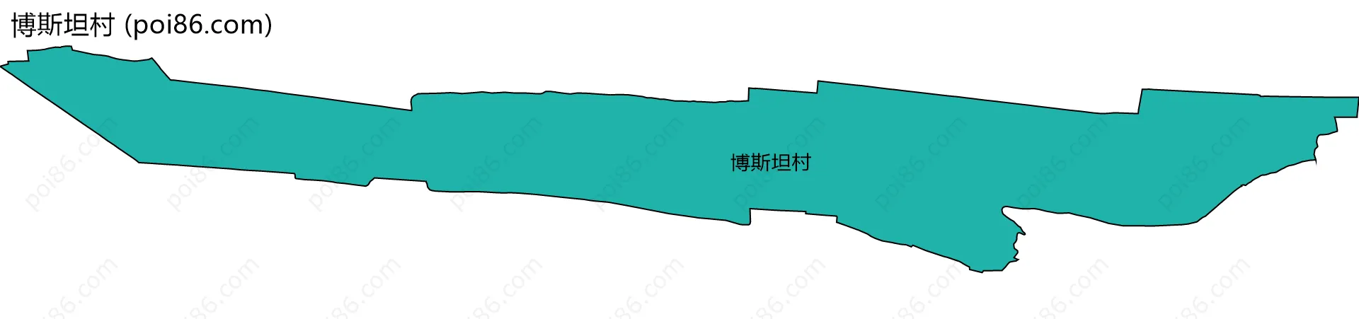 博斯坦村边界地图