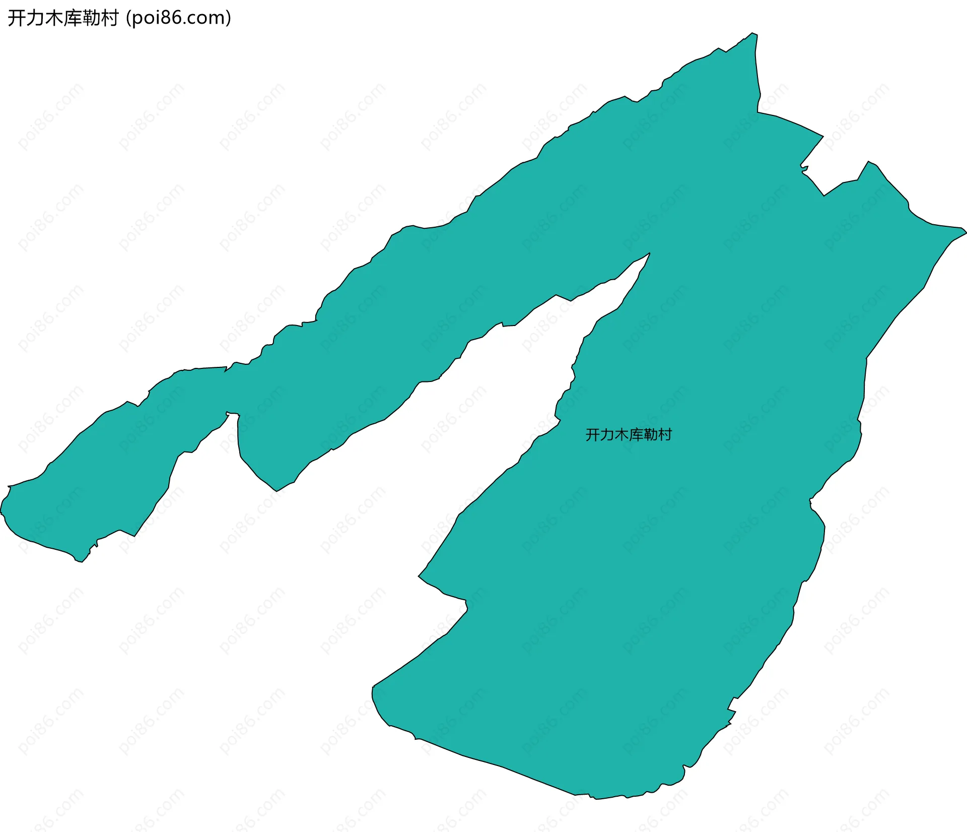 开力木库勒村边界地图