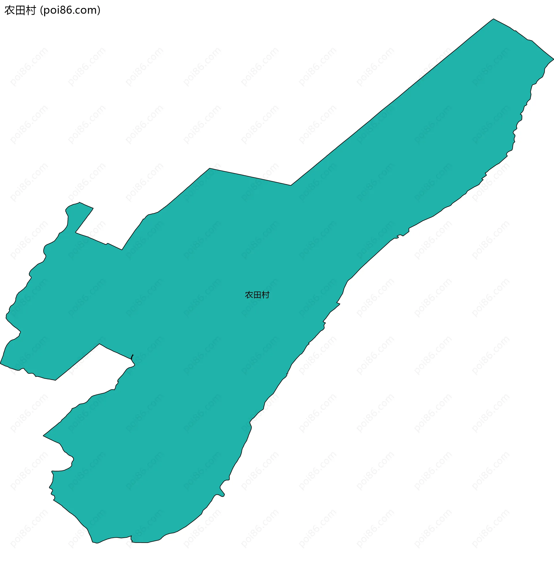 农田村边界地图
