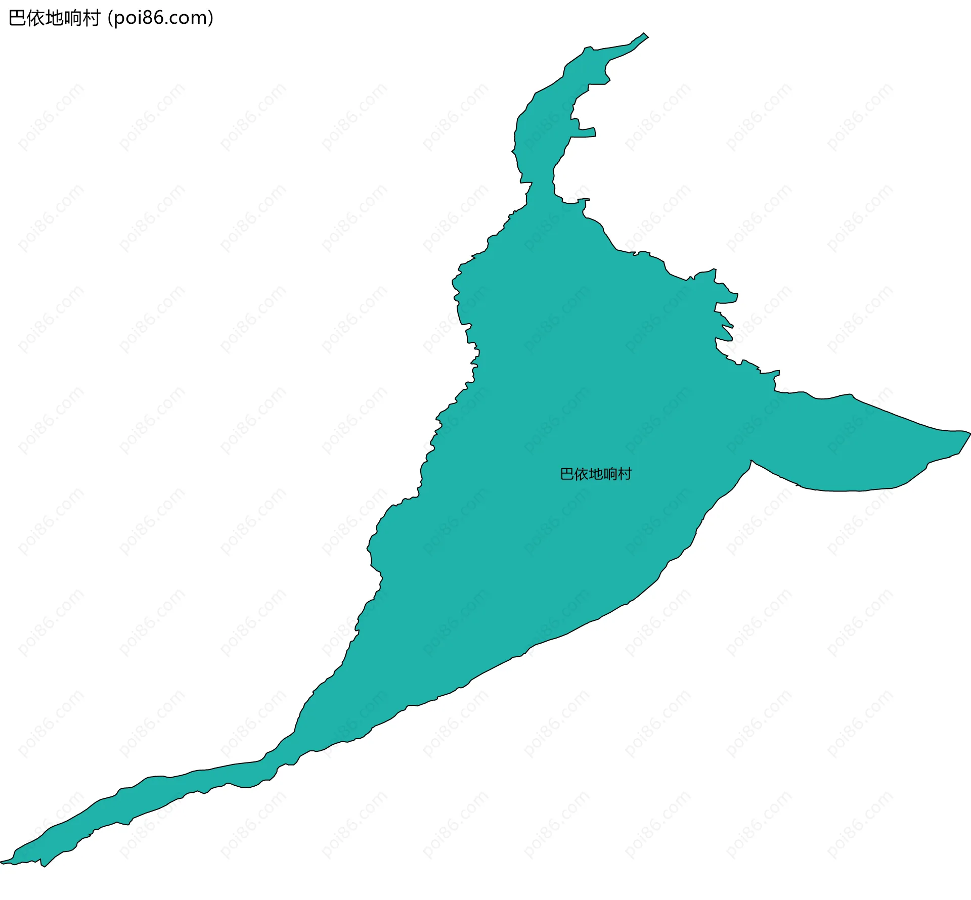 巴依地响村边界地图