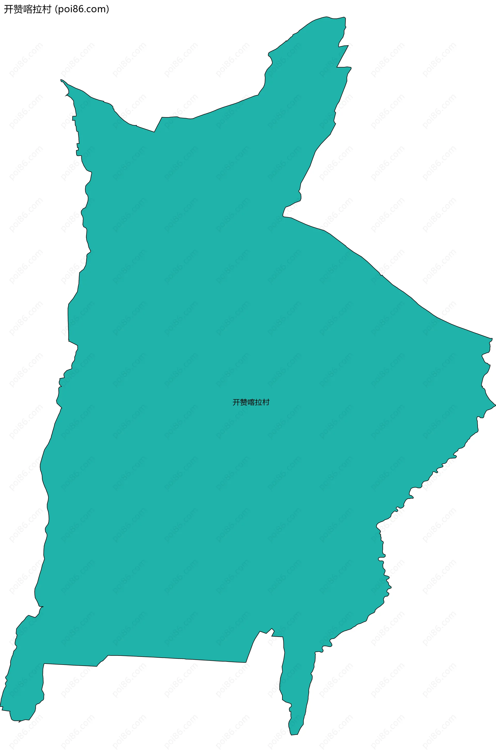 开赞喀拉村边界地图