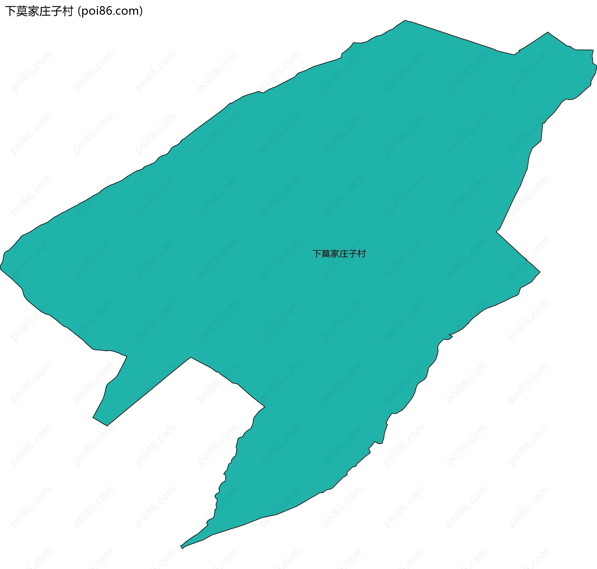 下莫家庄子村边界地图