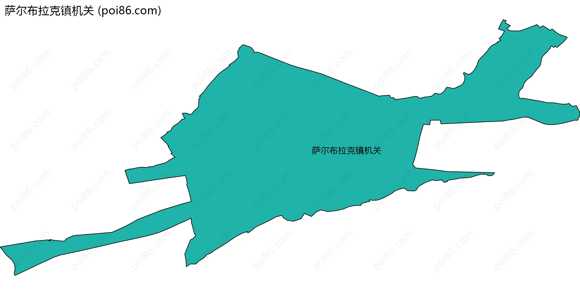萨尔布拉克镇机关边界地图