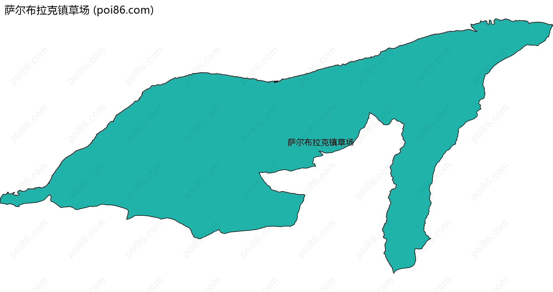 萨尔布拉克镇草场边界地图