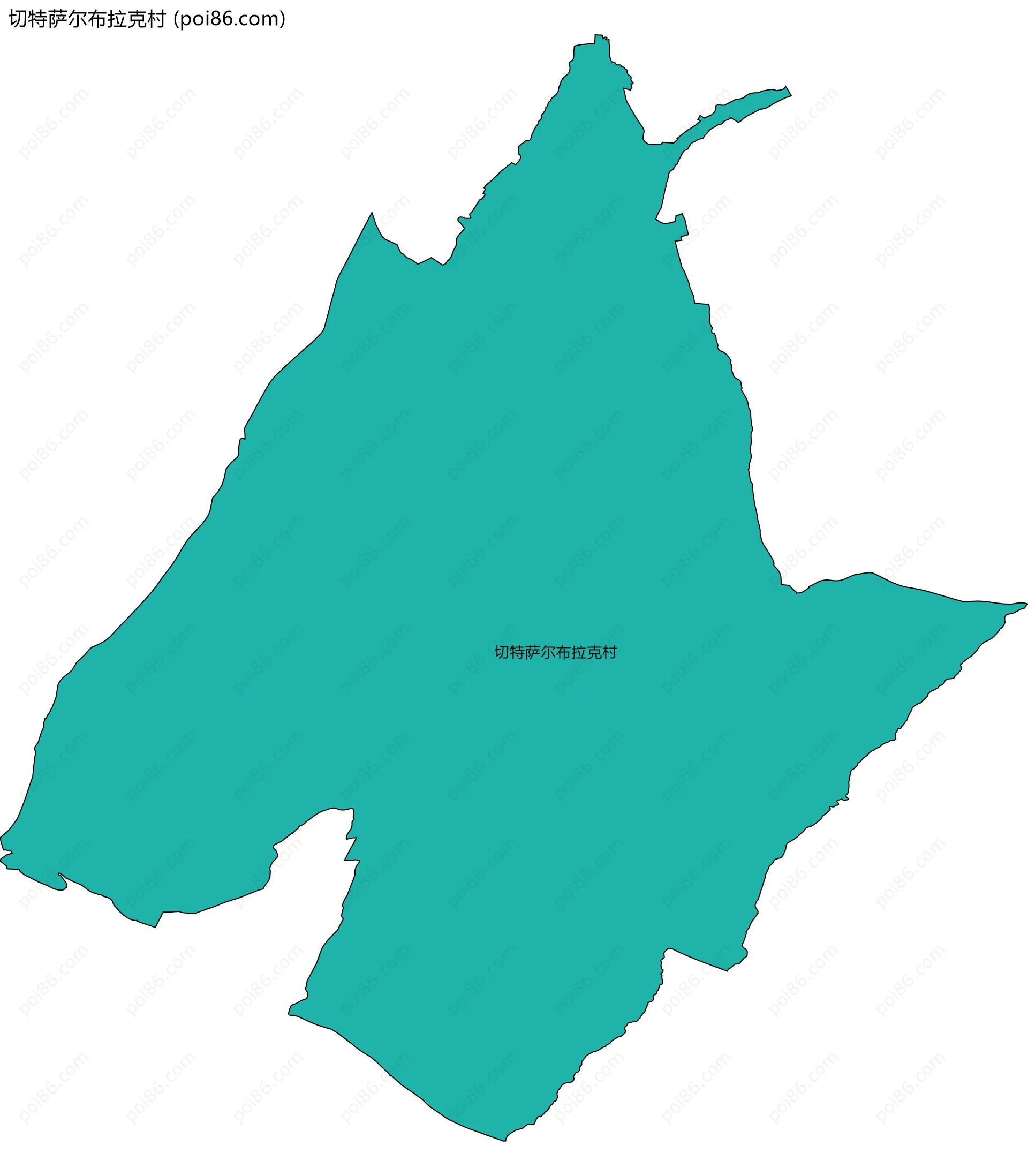 切特萨尔布拉克村边界地图