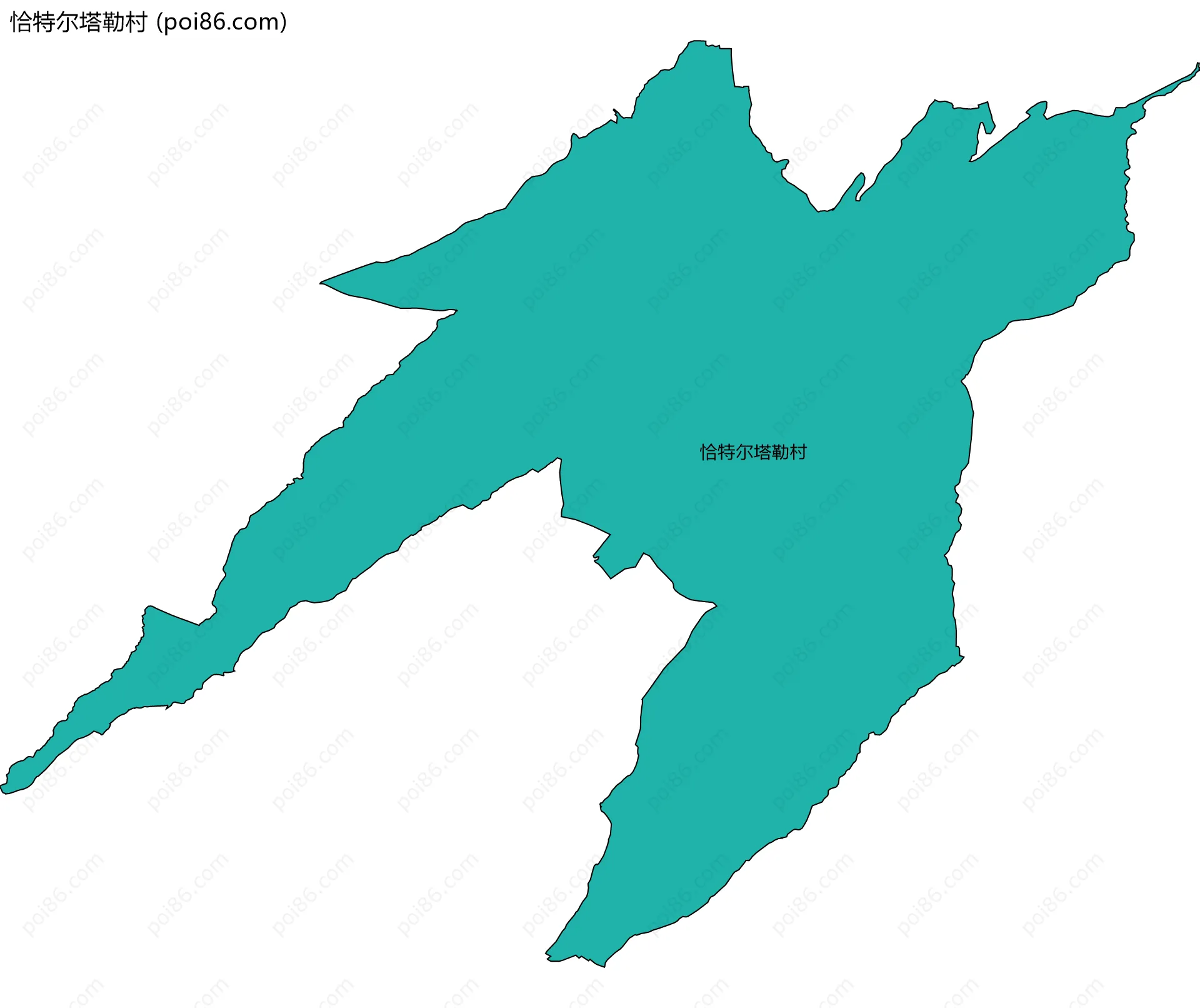 恰特尔塔勒村边界地图